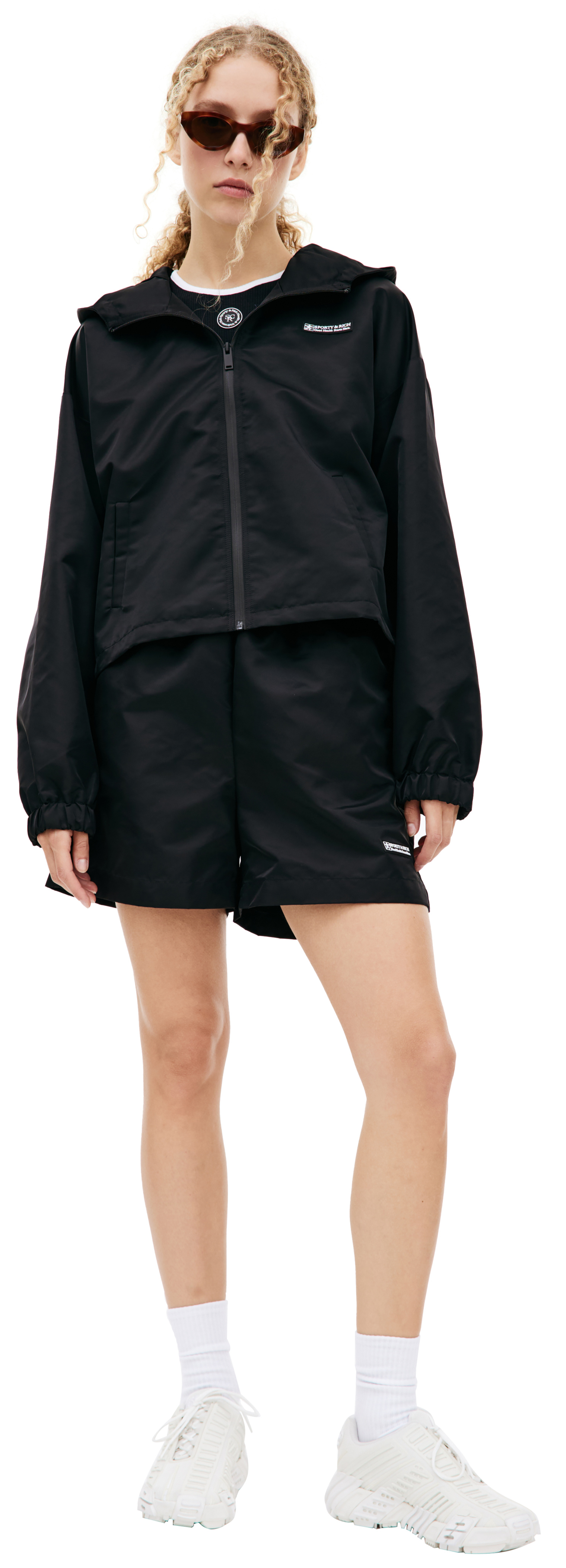 SPORTY & RICH Black nylon jacket