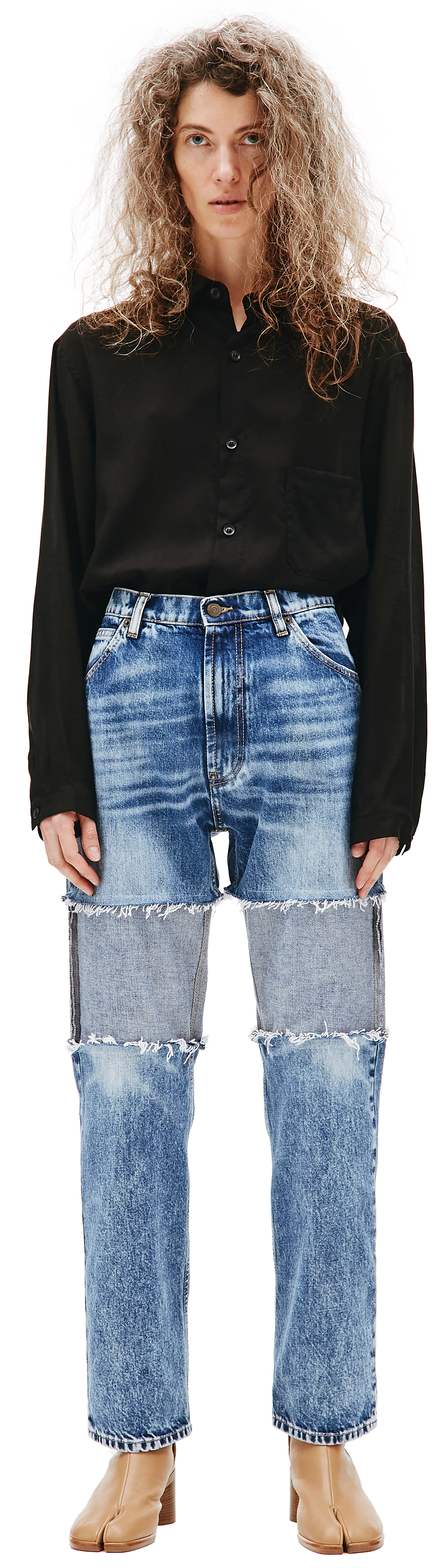Maison Margiela Reconstructed High-rise Jeans