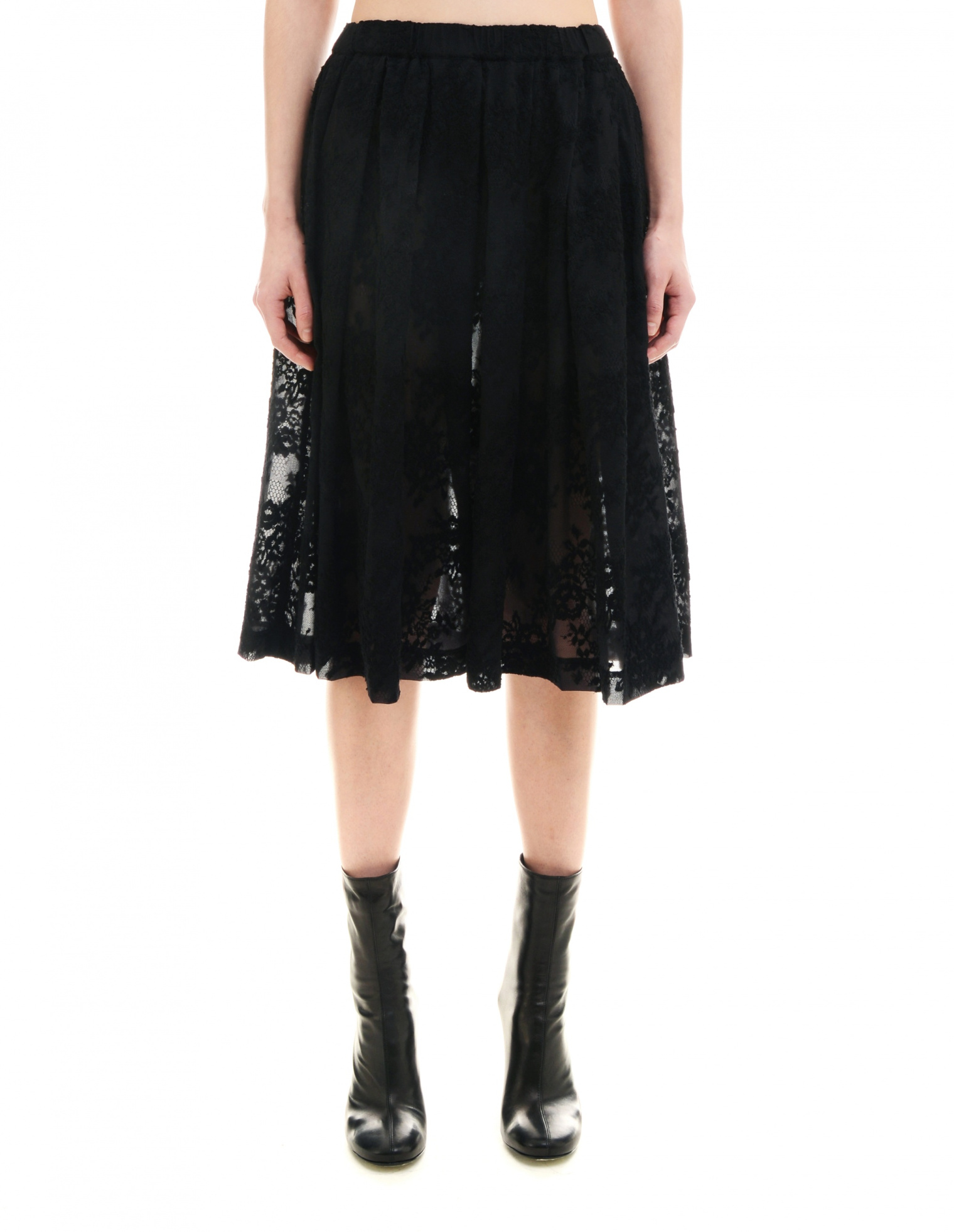 Comme des Garcons Юбка из шерсти и нейлона