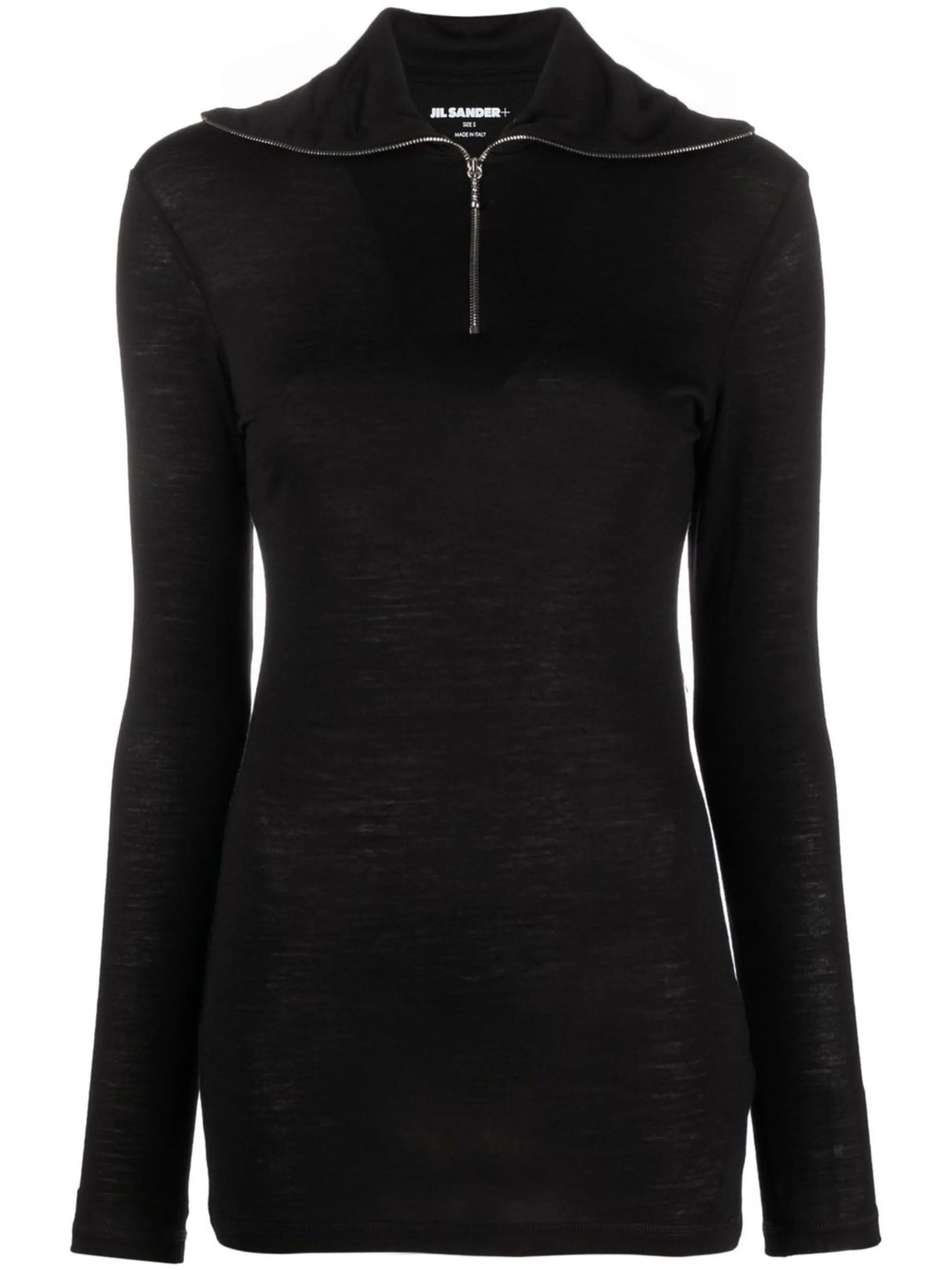 Jil Sander Zip-Up Long Sleeve T-Shirt