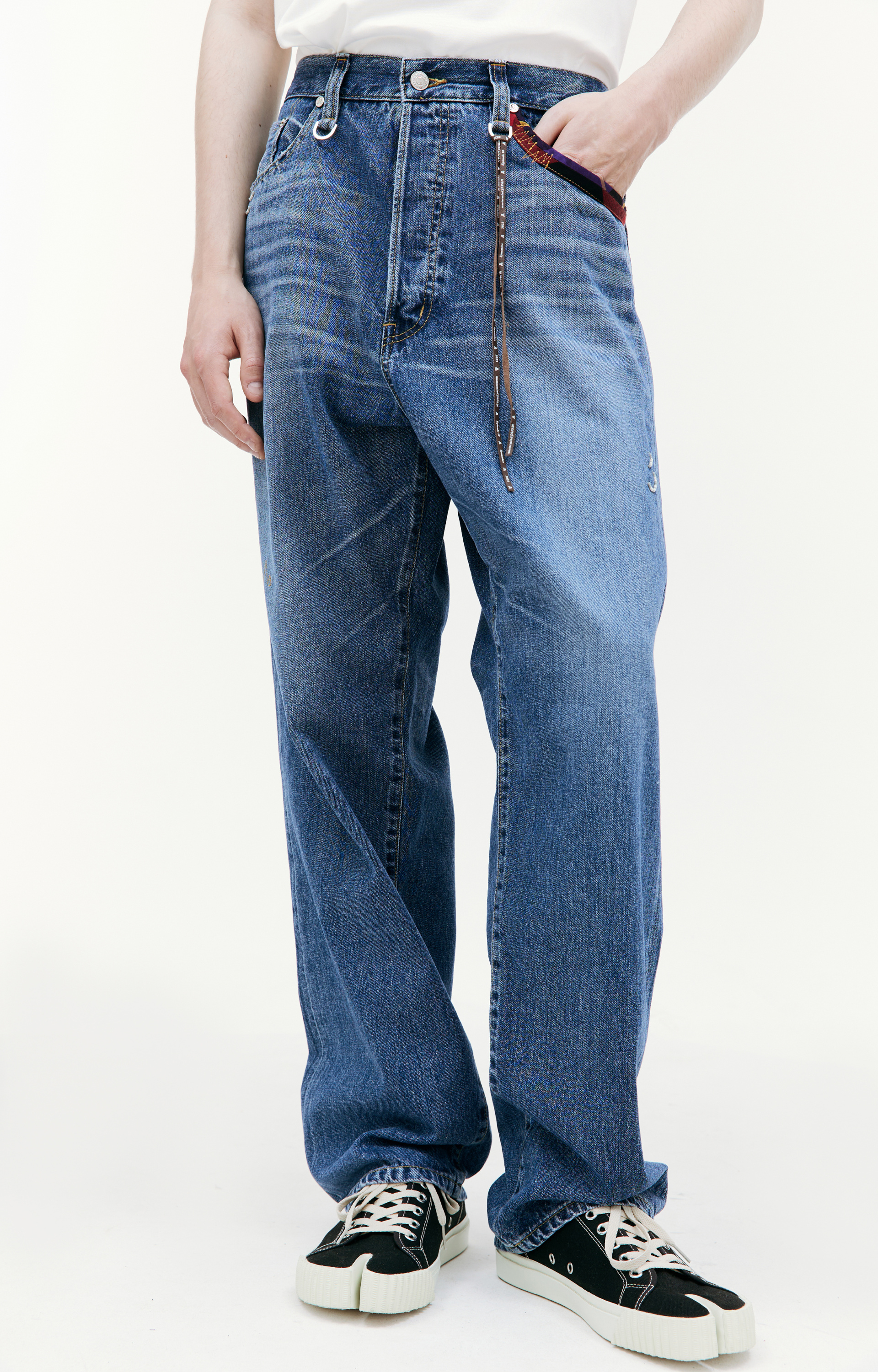 Mastermind WORLD Blue embroidered jeans