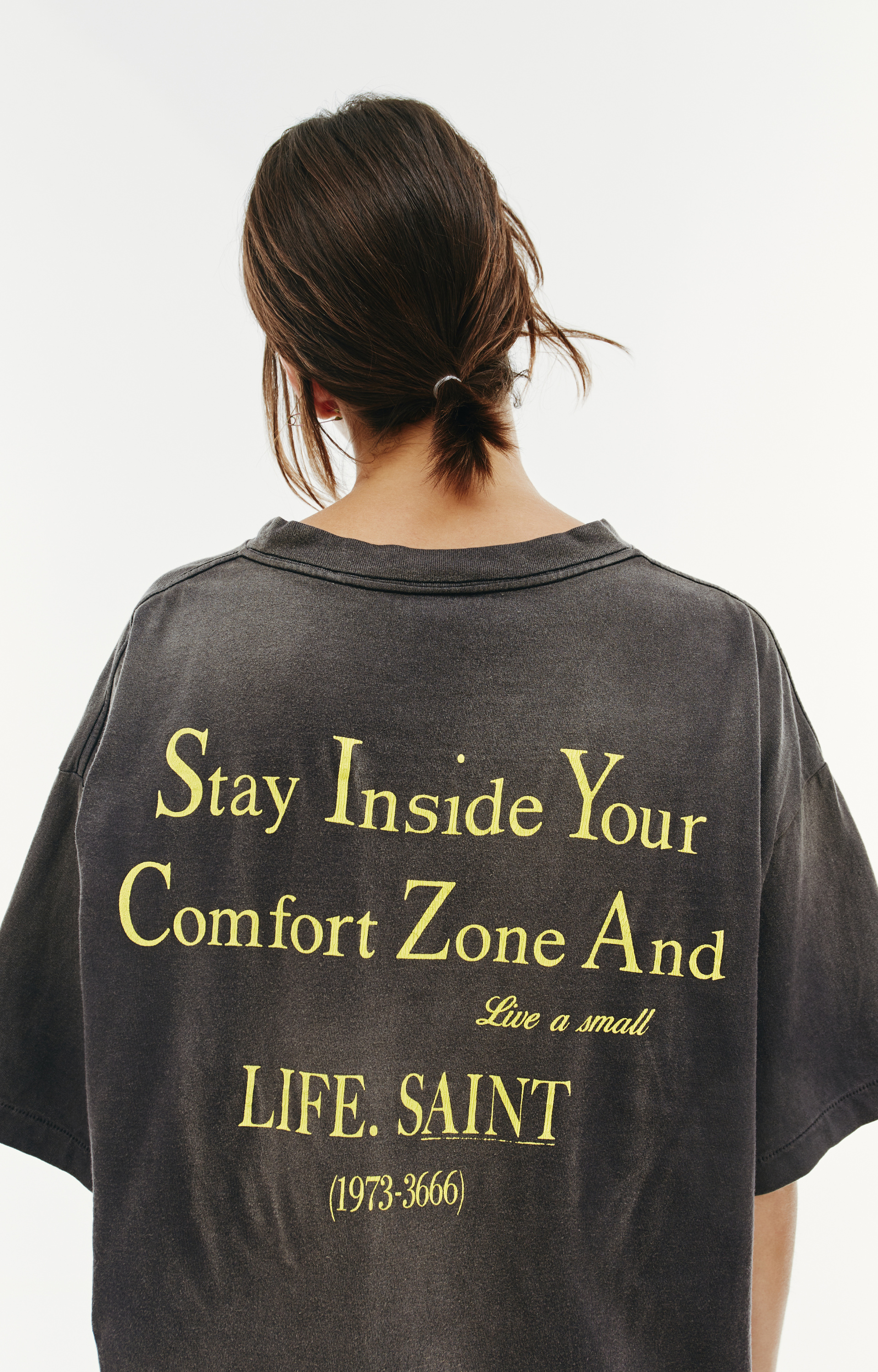 Saint Michael Never be alone printed t-shirt