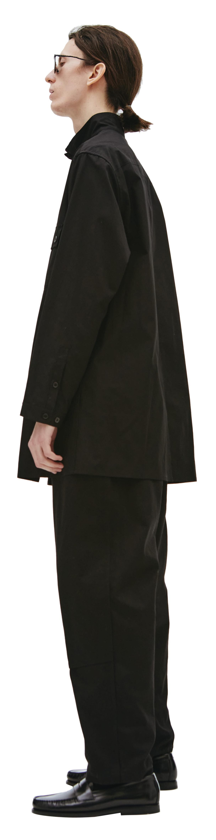 Yohji Yamamoto Black zip open shirt