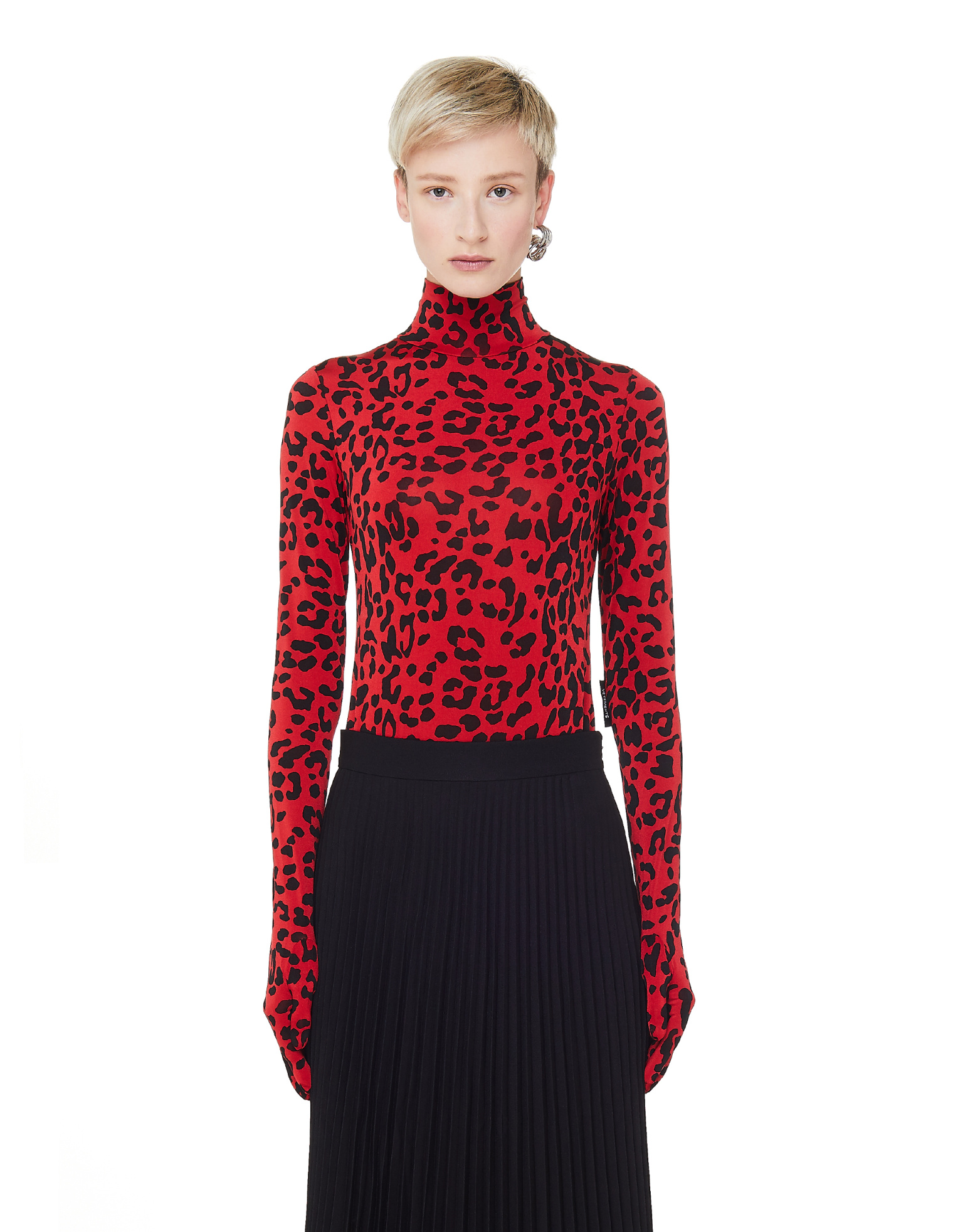 VETEMENTS Red Leopard Bodysuit