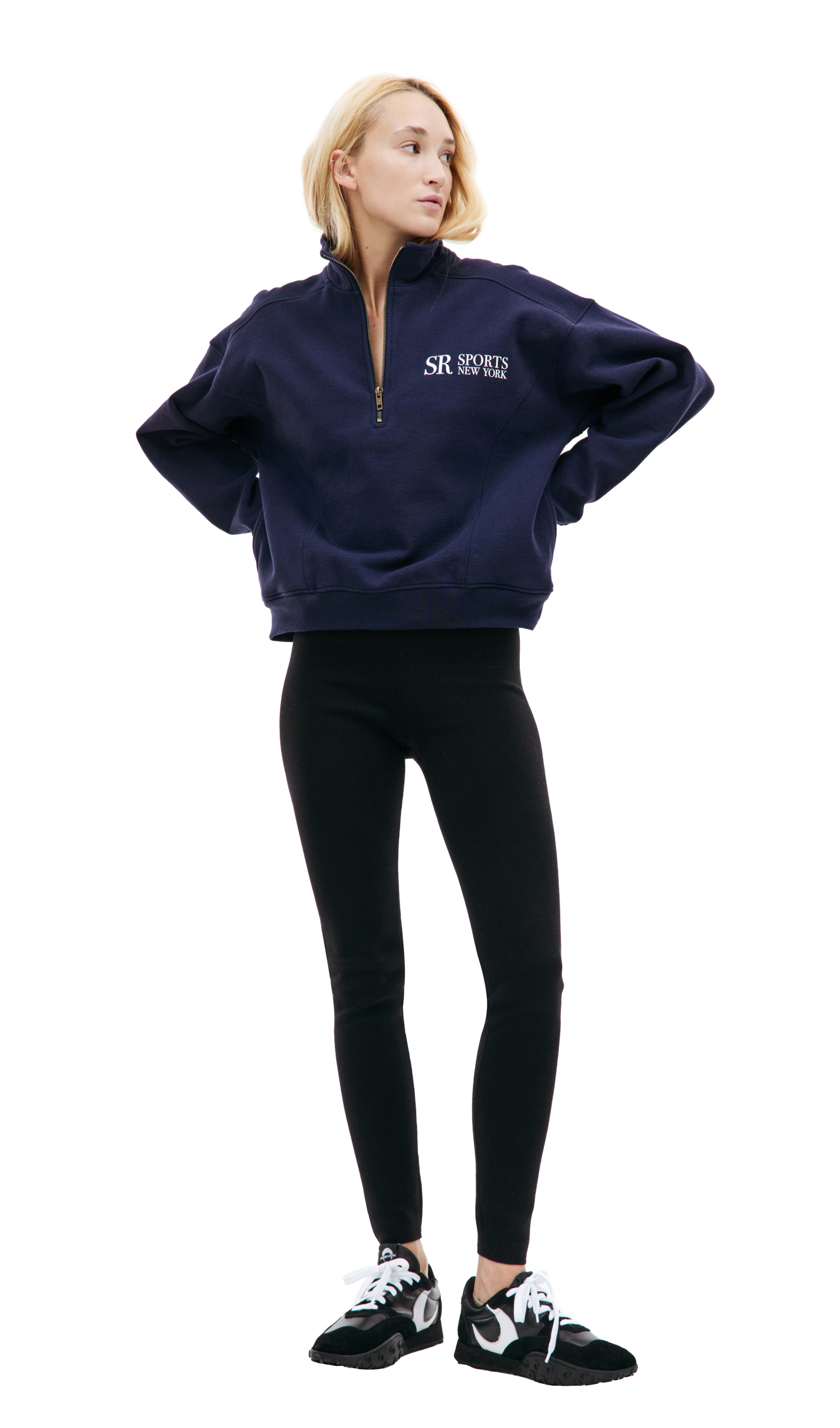 SPORTY & RICH SR Sports zip up sweatshirt
