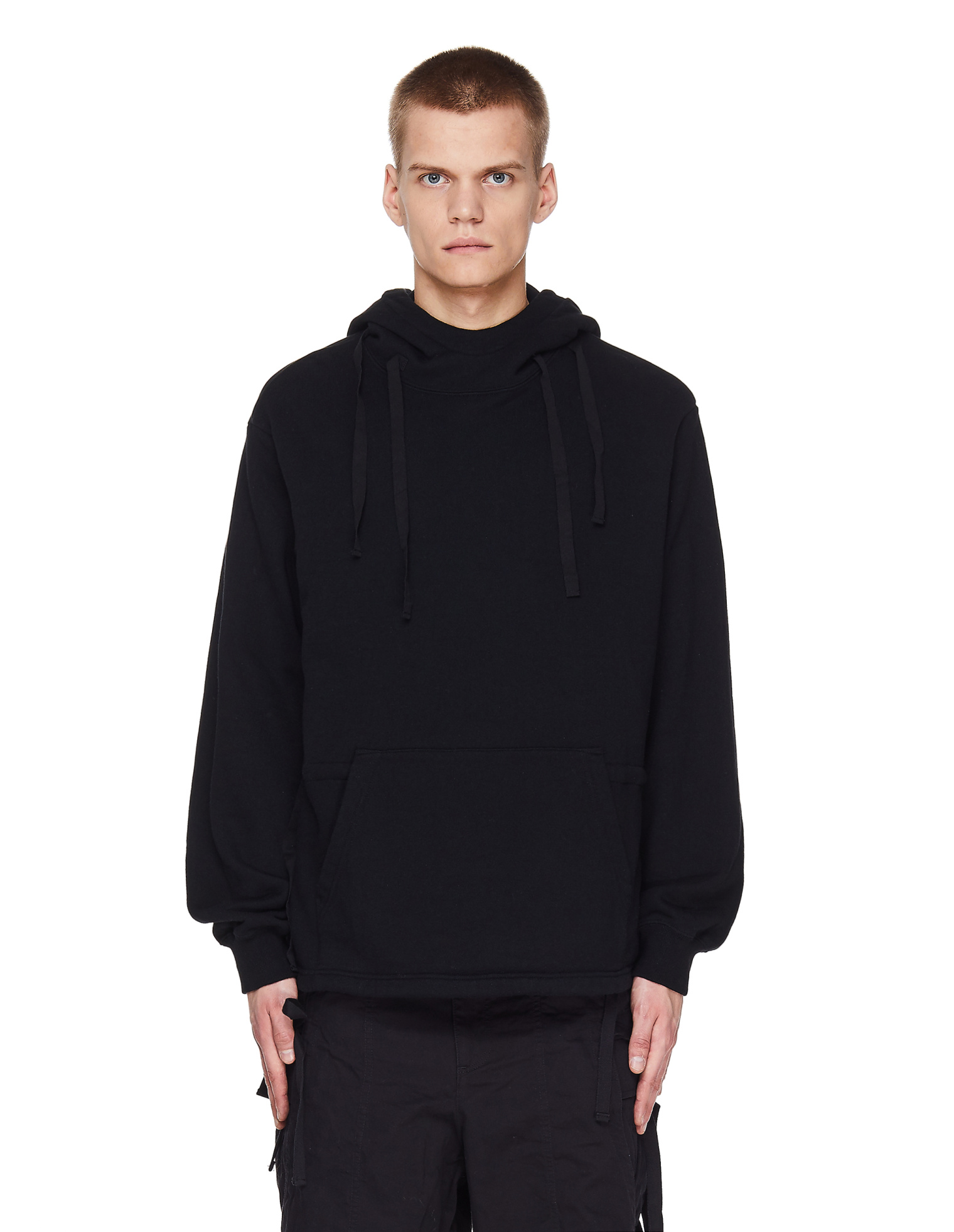 Undercover Black Cotton Printed Hoodie