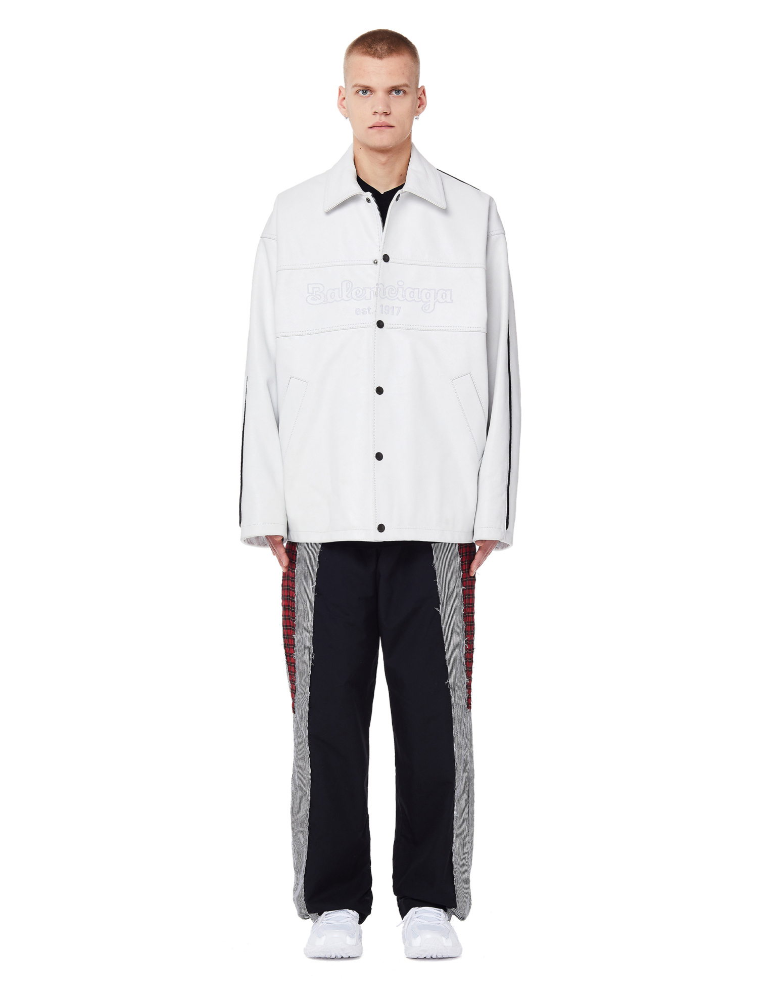 Balenciaga Balenciaga EST. 1917 Snapped Leather Jacket