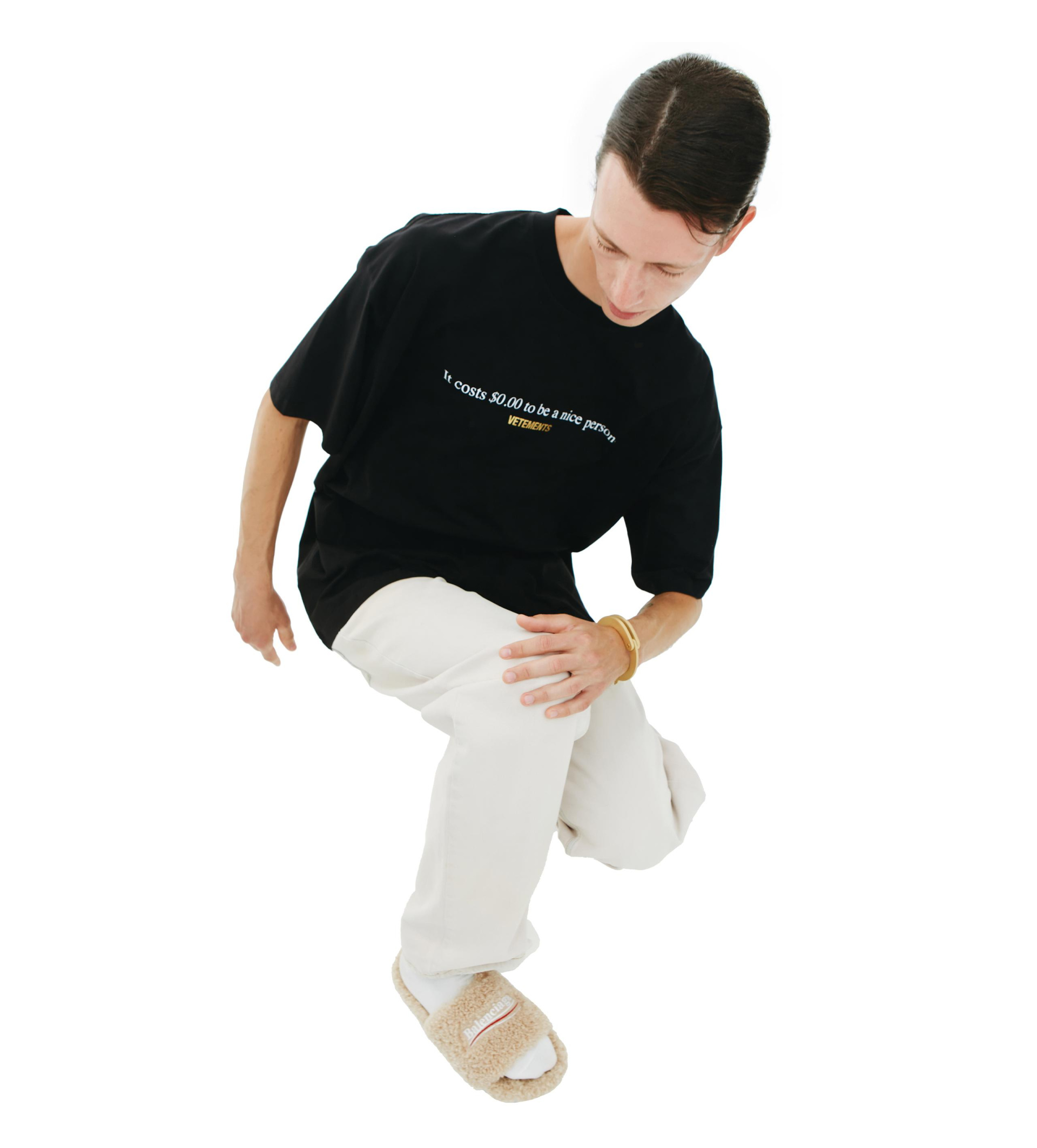 VETEMENTS Black printed t-shirt