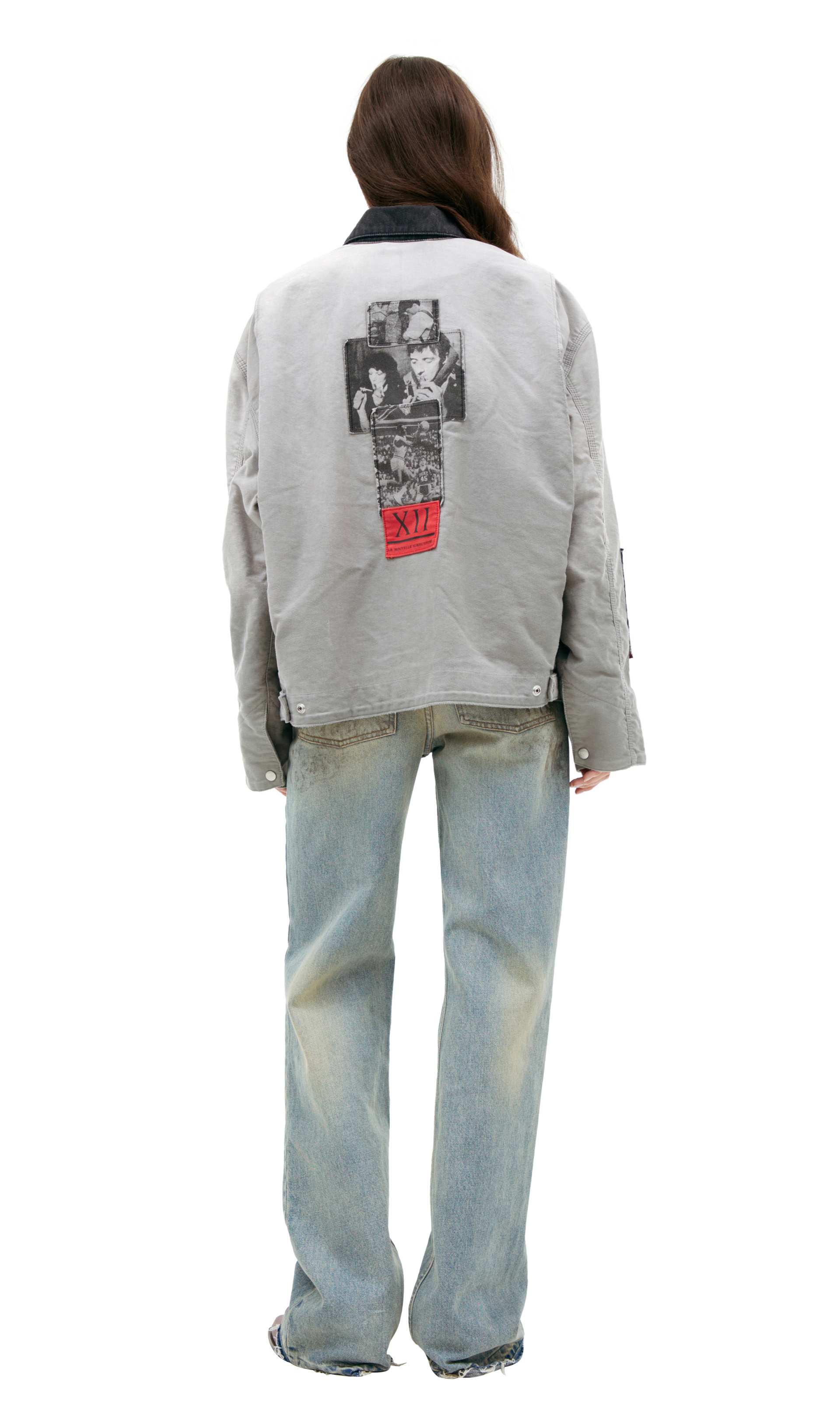 Enfants Riches Déprimés Grey jacket with patches