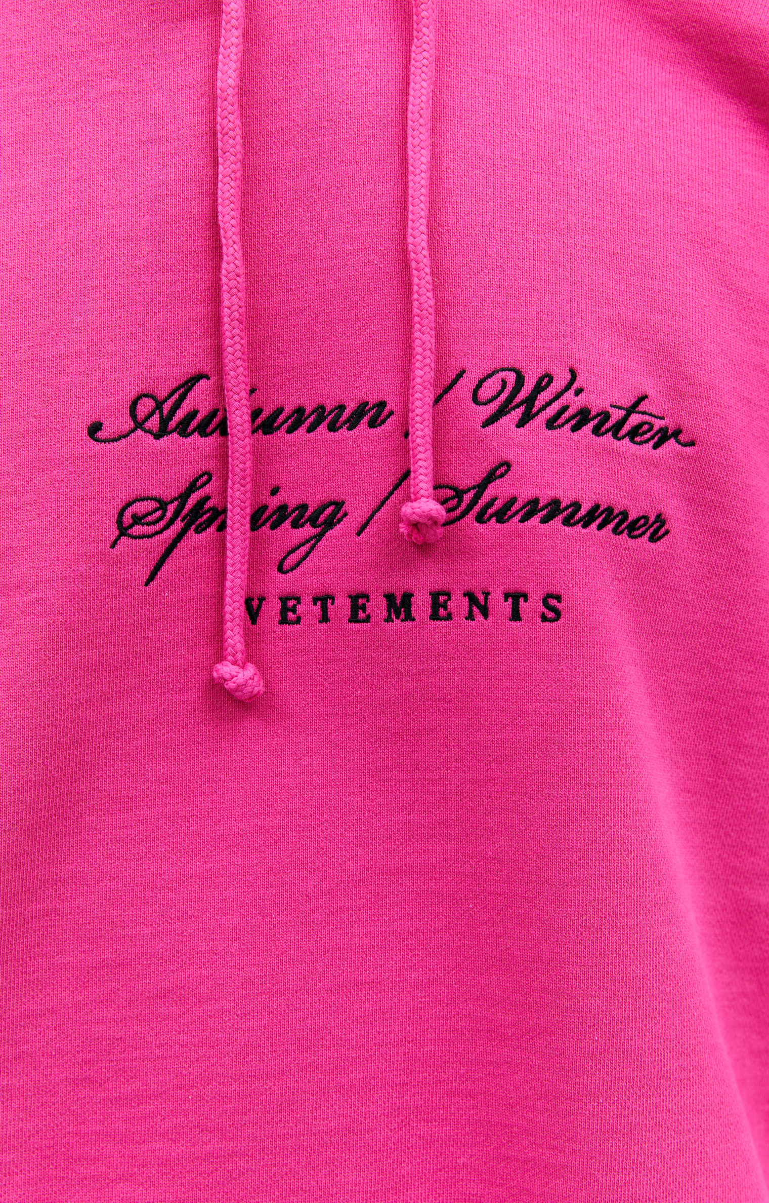 VETEMENTS Pink oversized hoodie