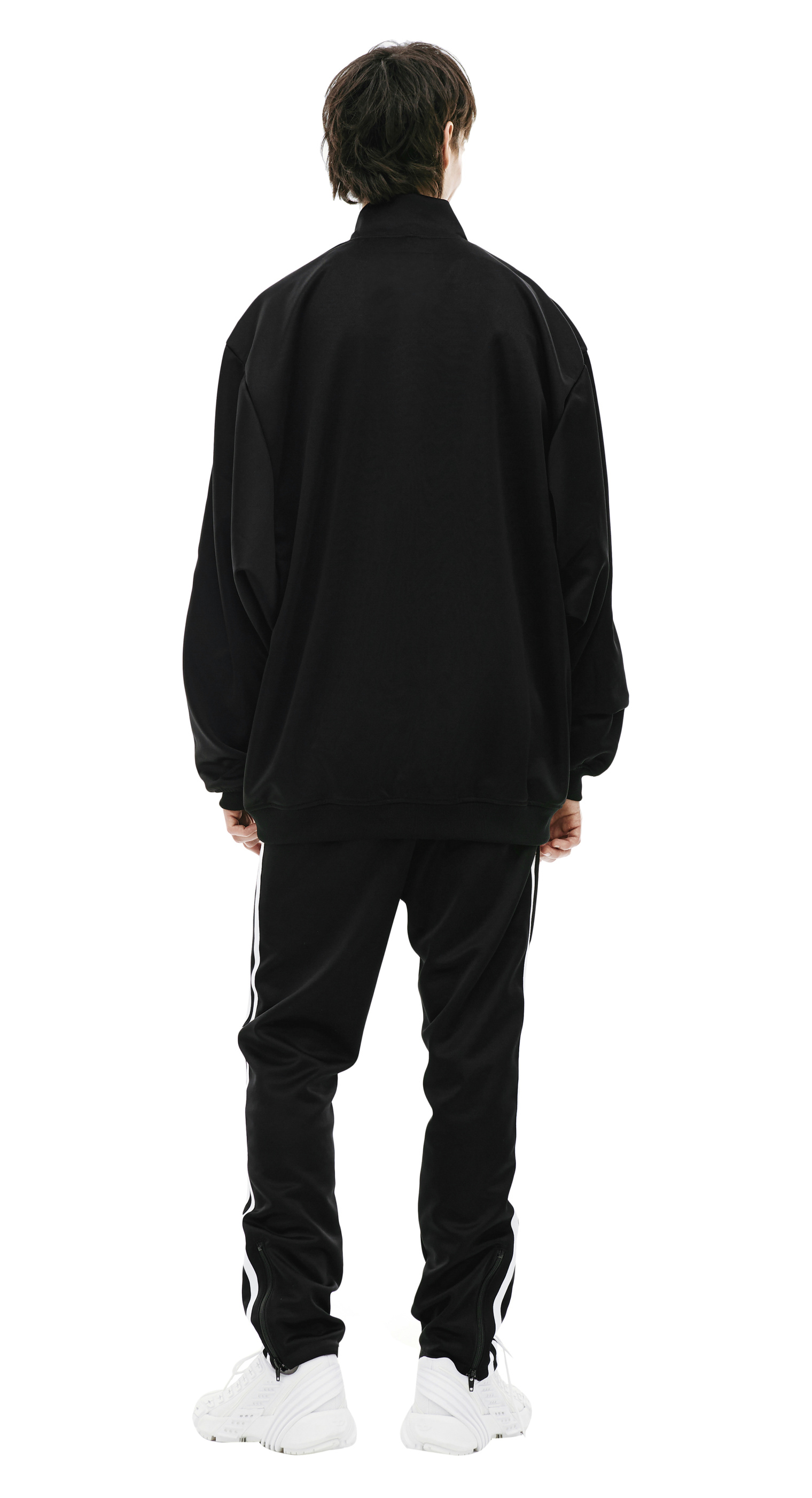 Buy Doublet men black invisible track jacket for $590 online on