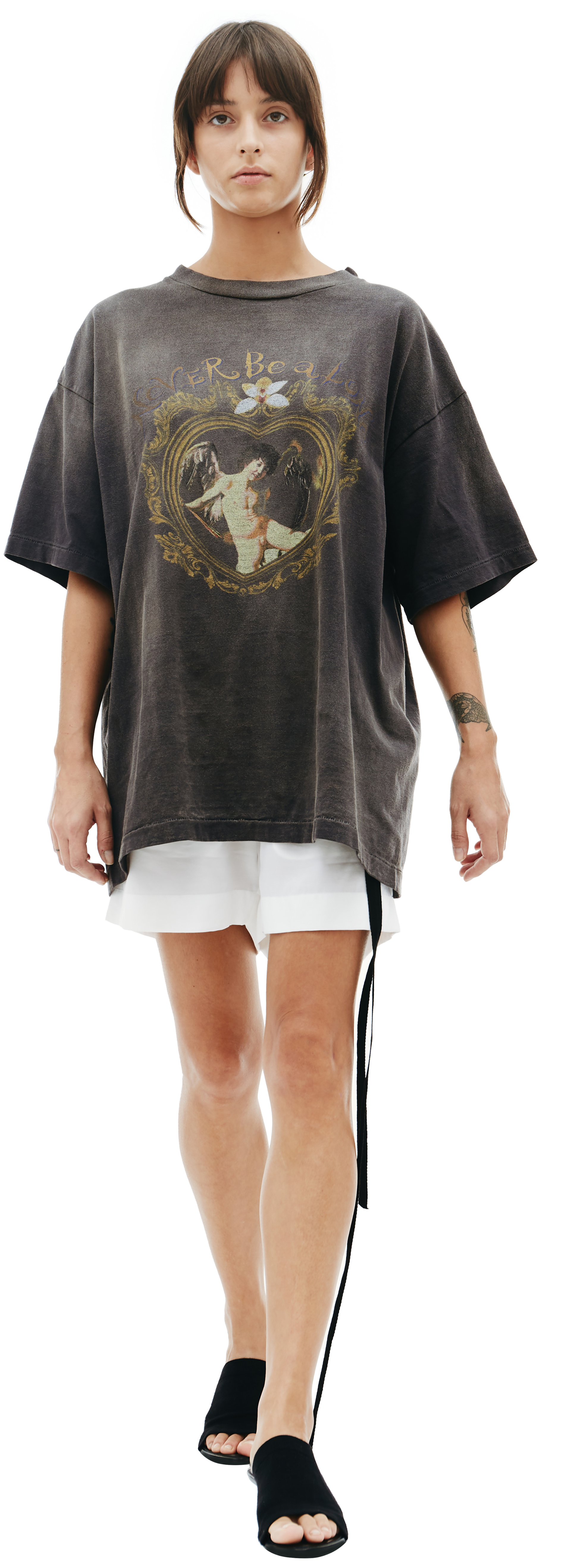 Saint Michael Never be alone printed t-shirt