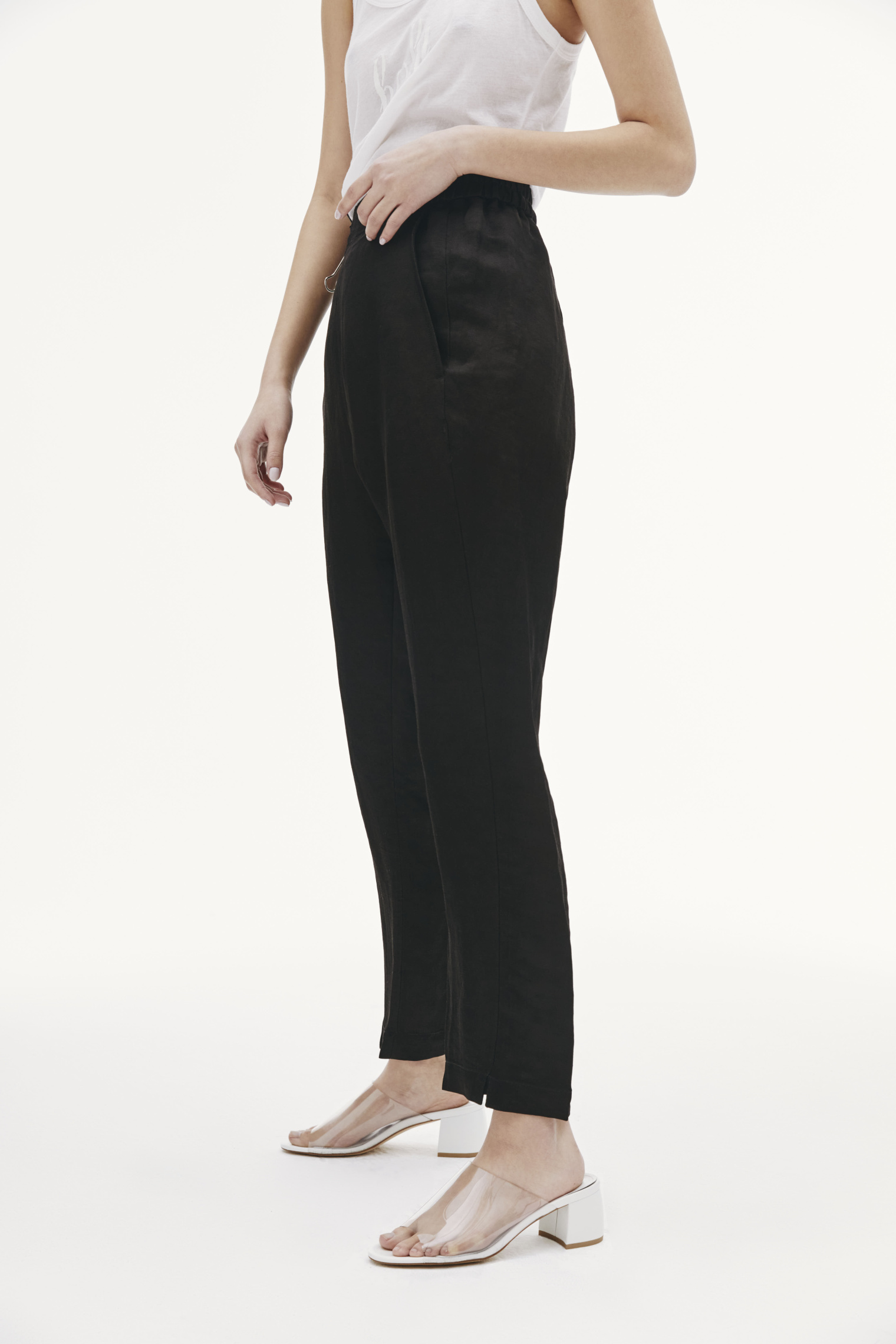 Ann Demeulemeester Black Linen Trousers