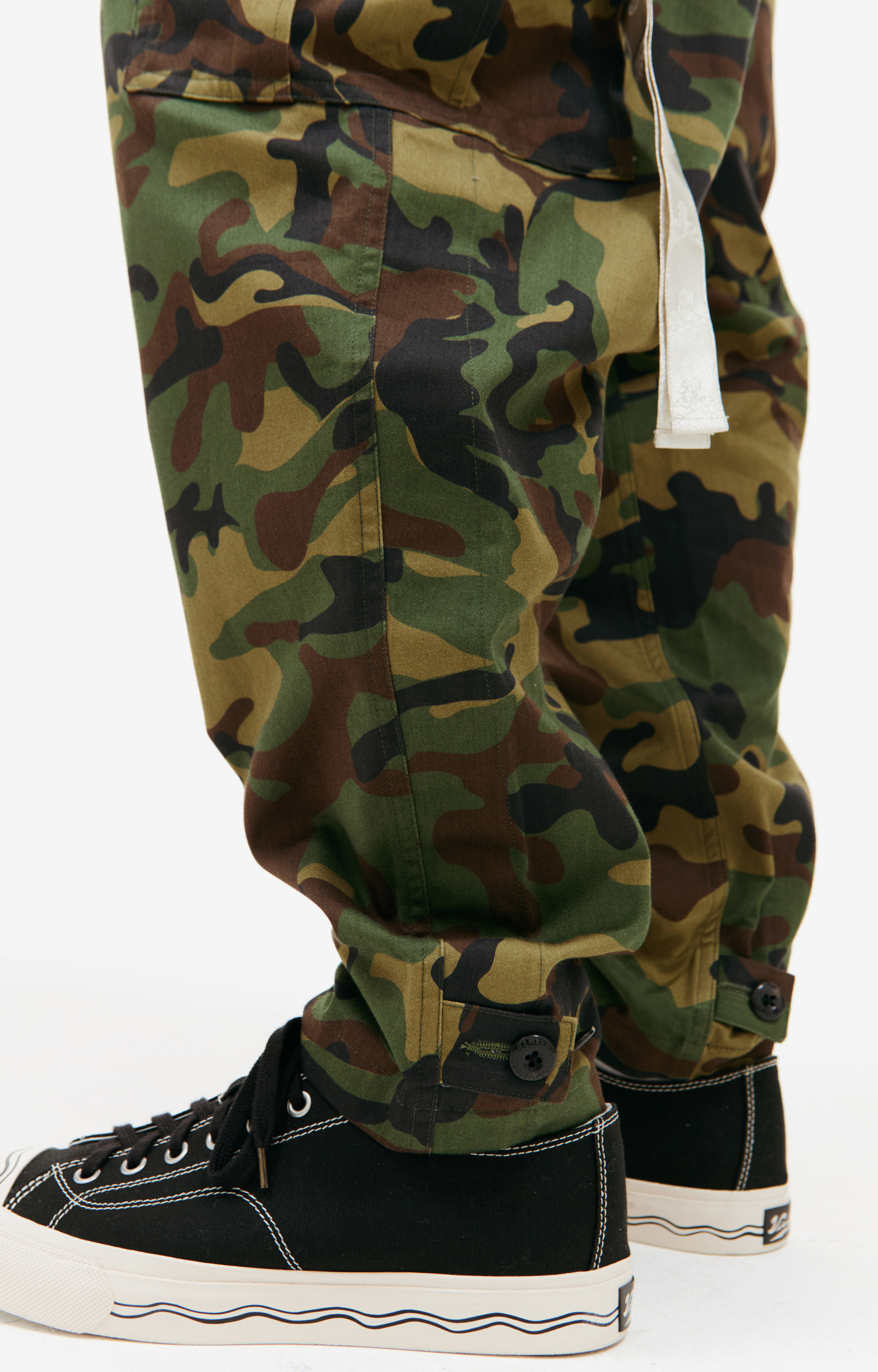 Mastermind WORLD Black cotton cargo trousers