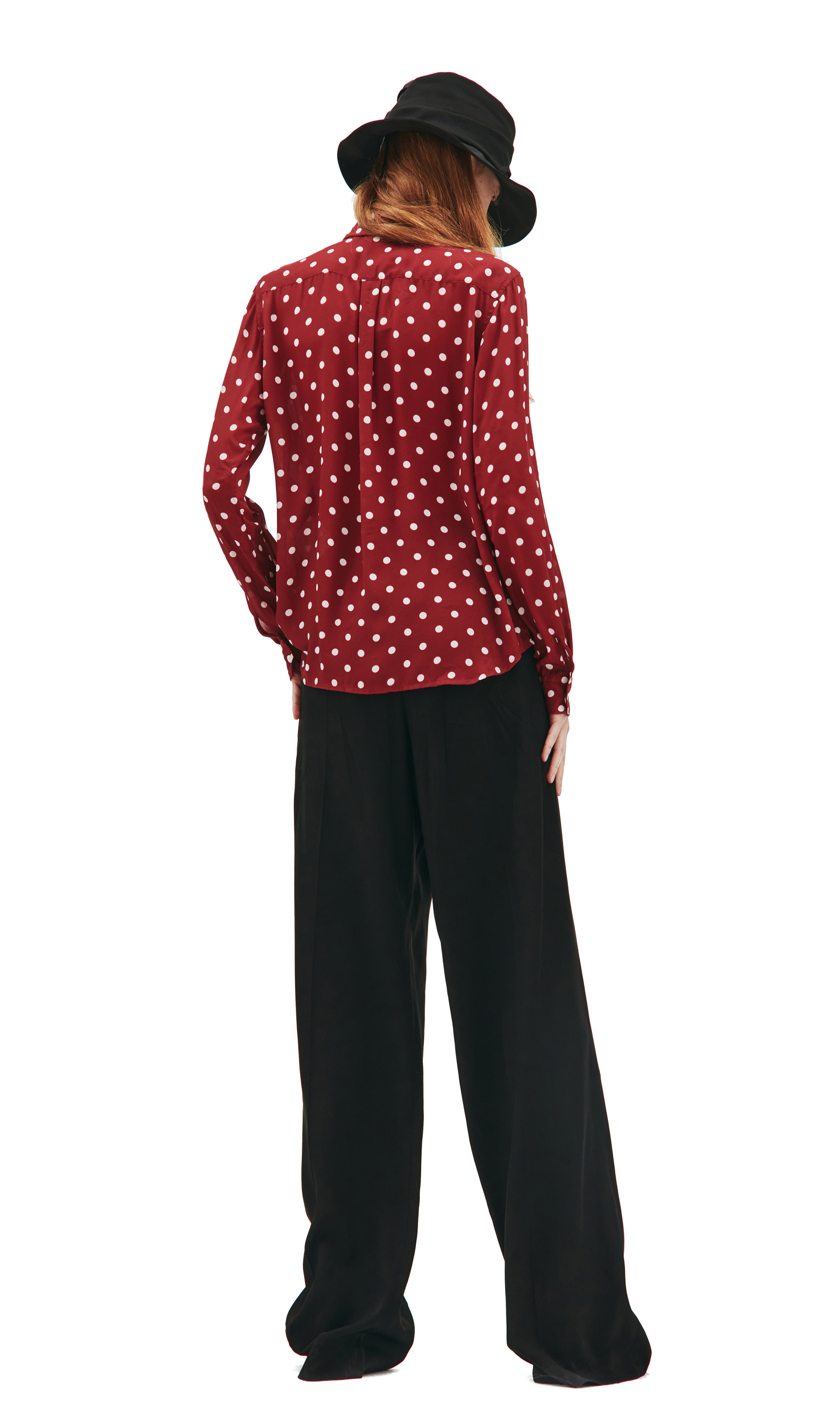 Comme des Garcons CdG Polka-dot blouse with ruffles