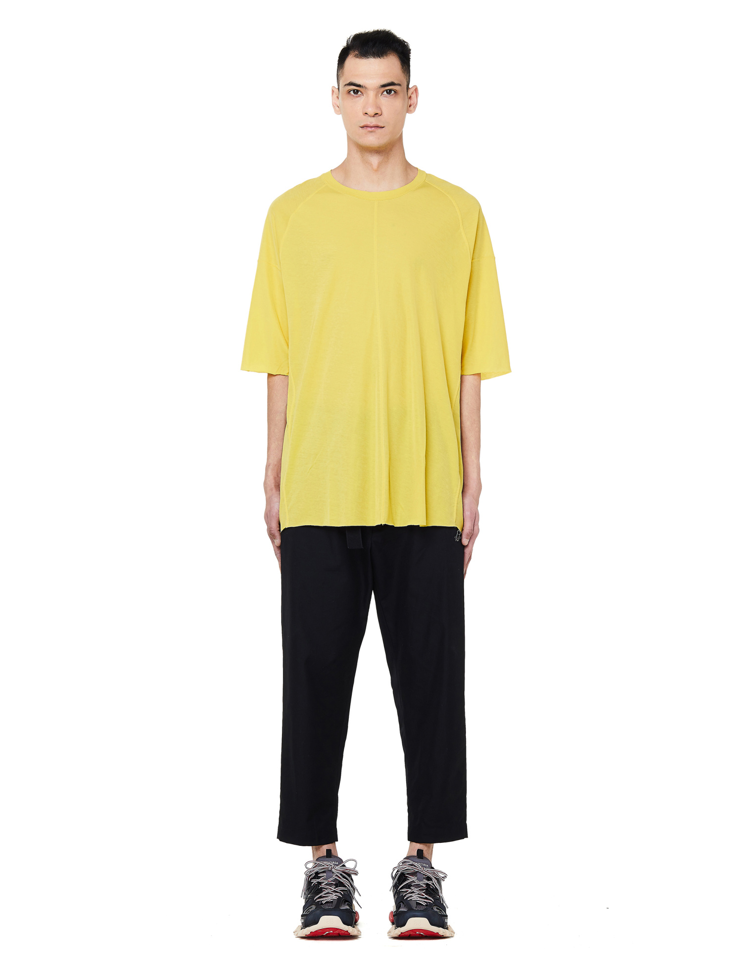 The Viridi-Anne Yellow Raglan Cotton T-Shirt