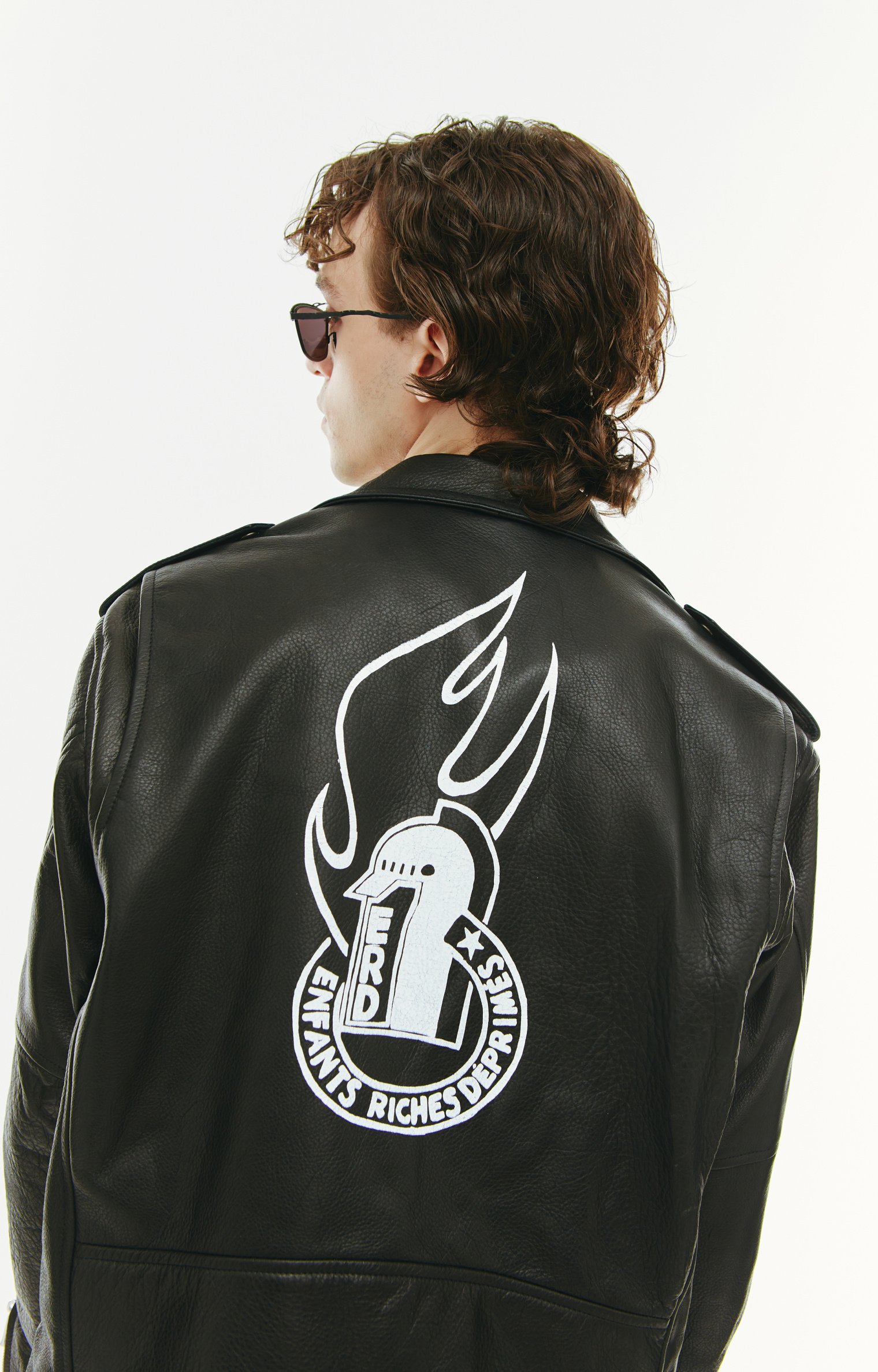 Enfants Riches Deprimes Flame logo moto jacket