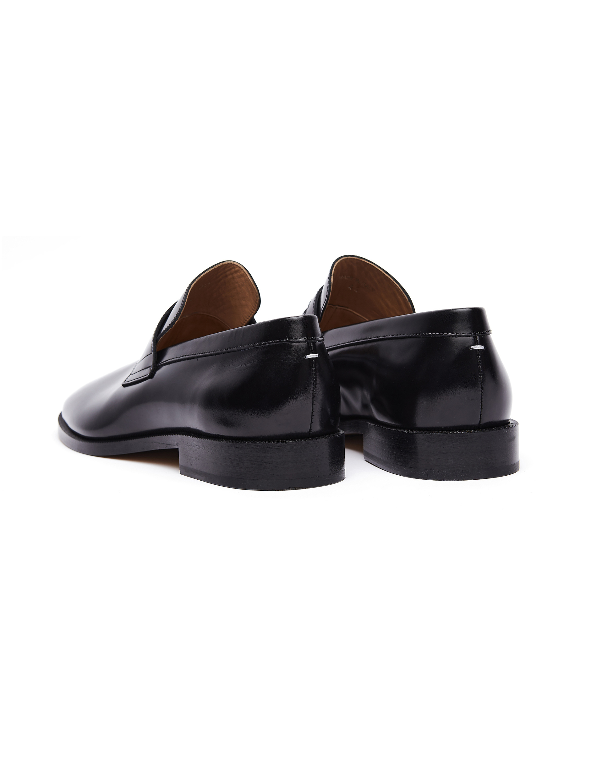 Maison Margiela Black Leather Tabi Loafers