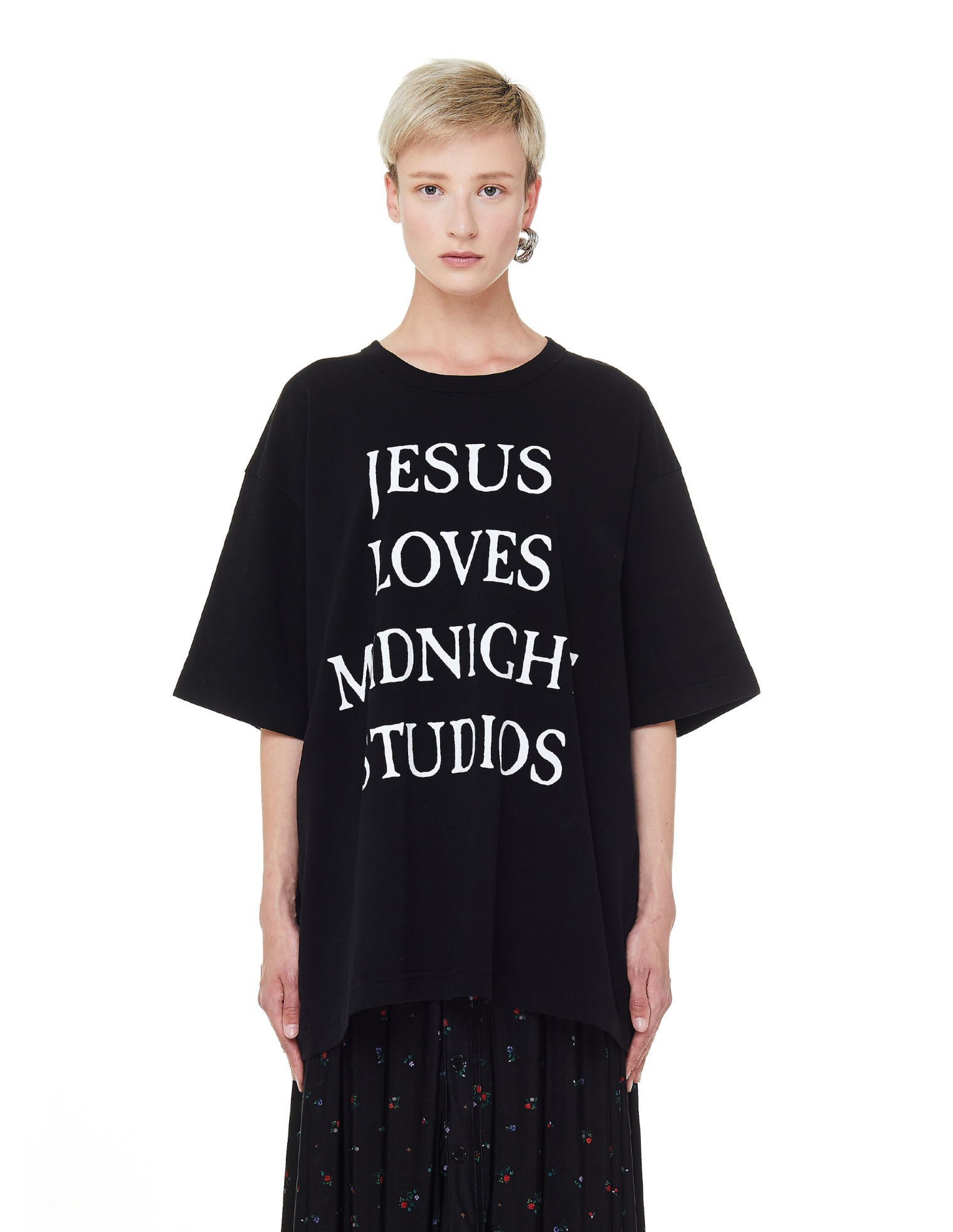 Midnight Studios Хлопковая футболка Jesus Loves