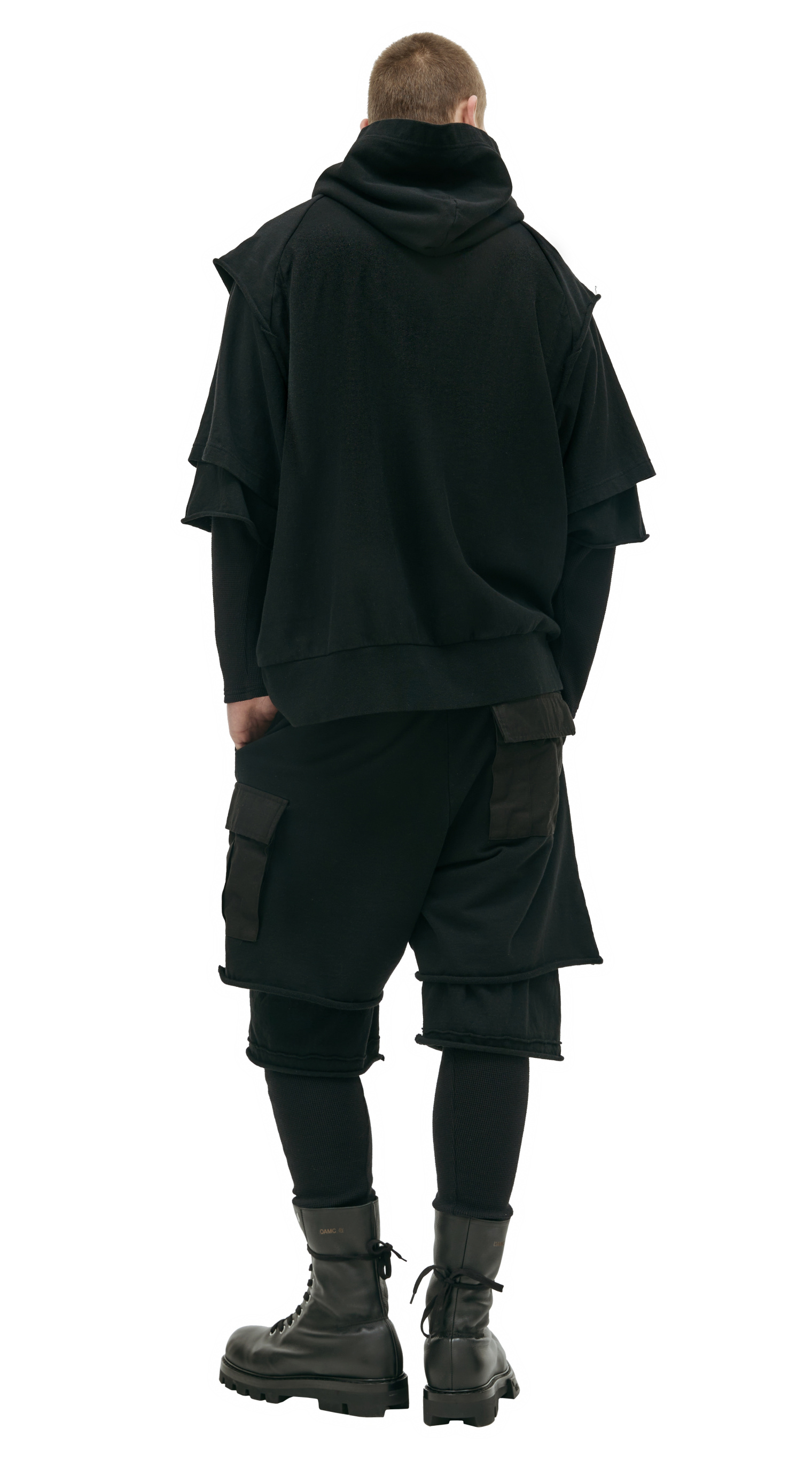 Undercover Black layered hoodie