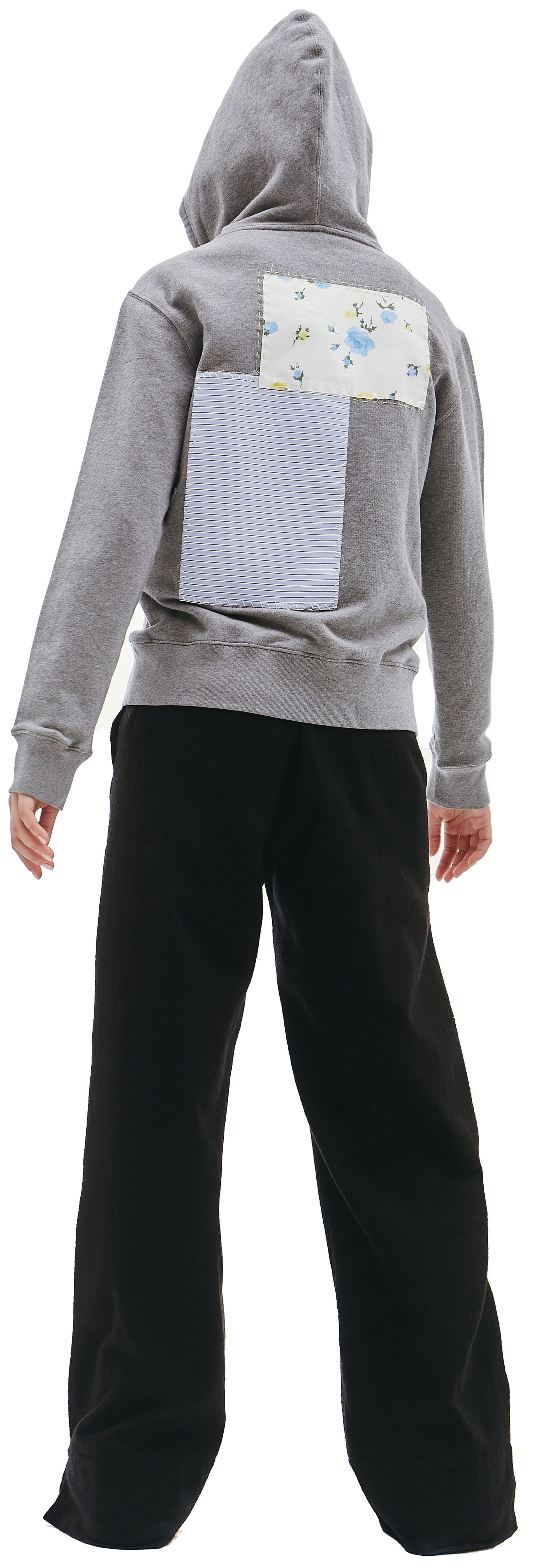 Golden Goose Grey Hoodie With Patches