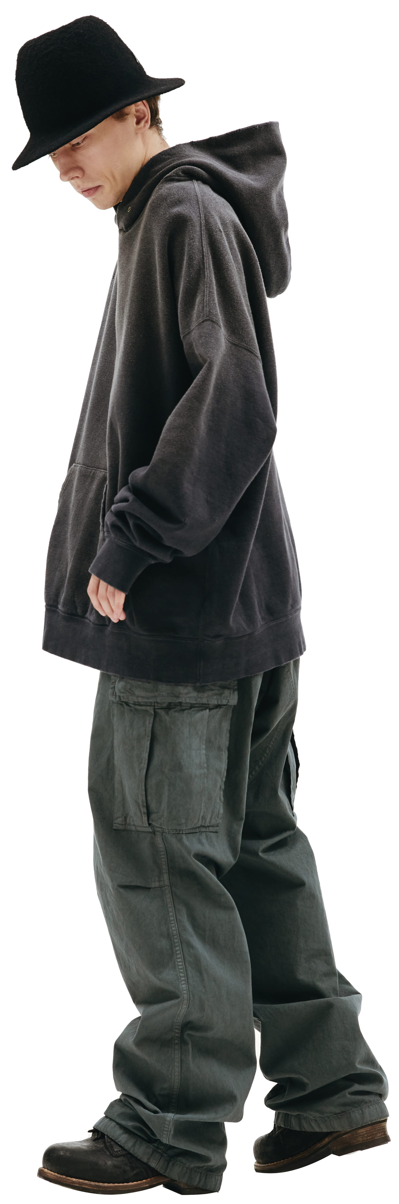 visvim Black Jumbo Hoodie P.O. Crash