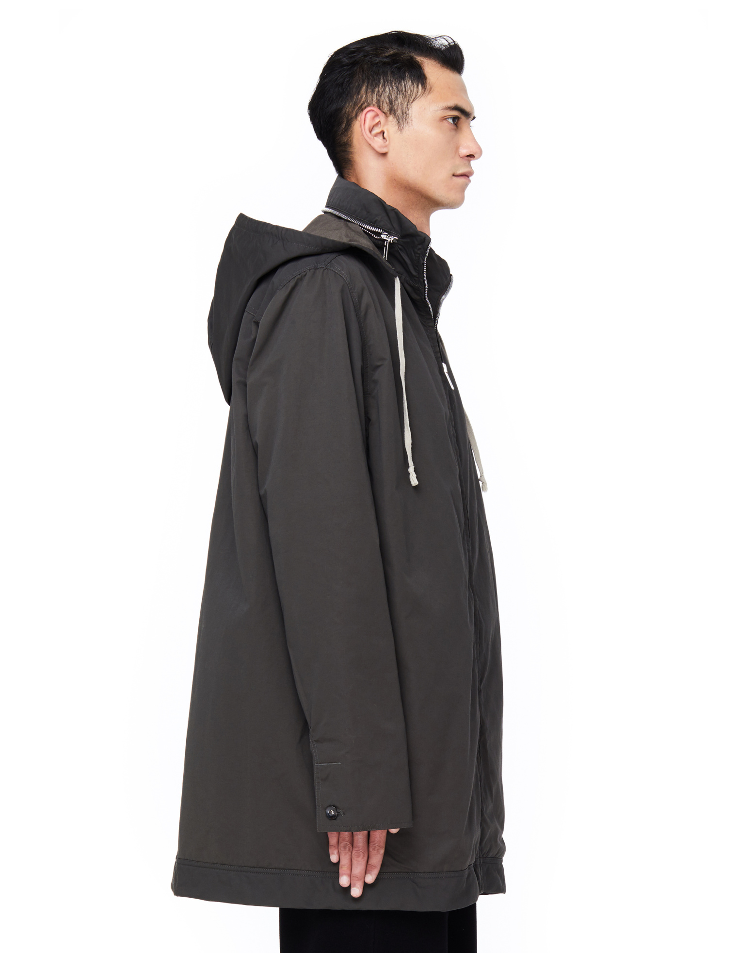 DRKSHDW by Rick Owens Dark Grey Hooded Parka Coat