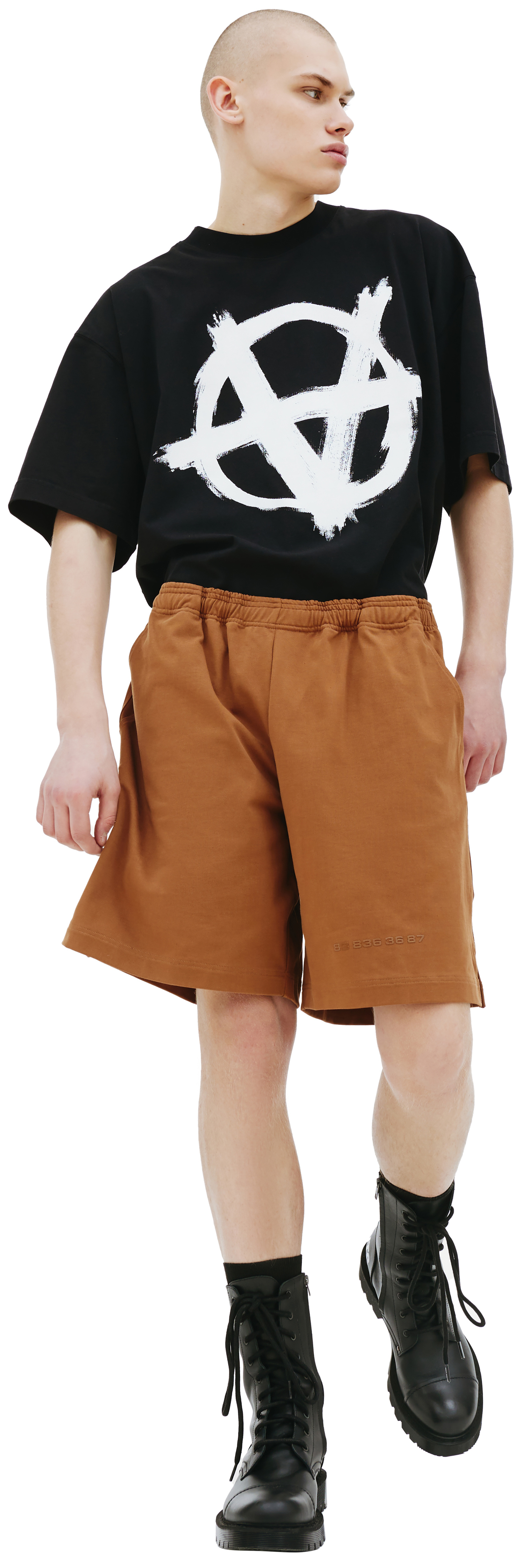 VTMNTS Brown cotton shorts