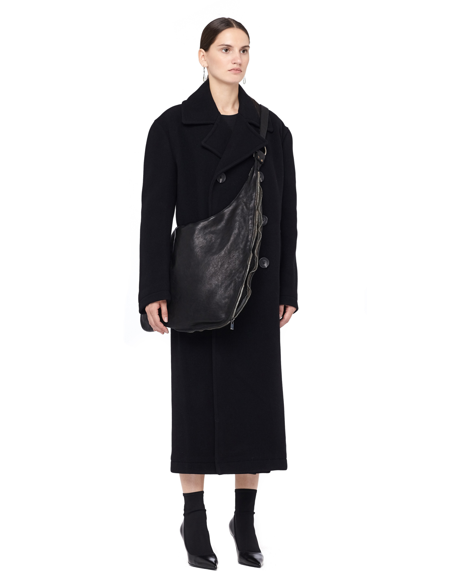 Guidi Асимметричная кожаная сумка