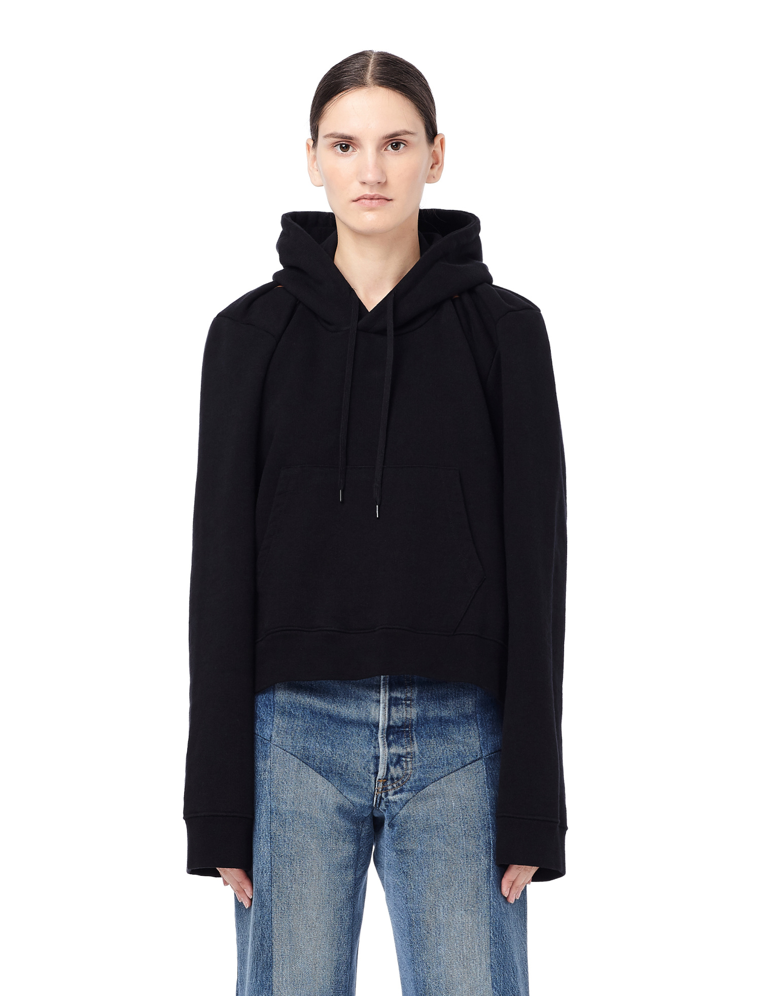 VETEMENTS Black Misplaced Logo Hoodie