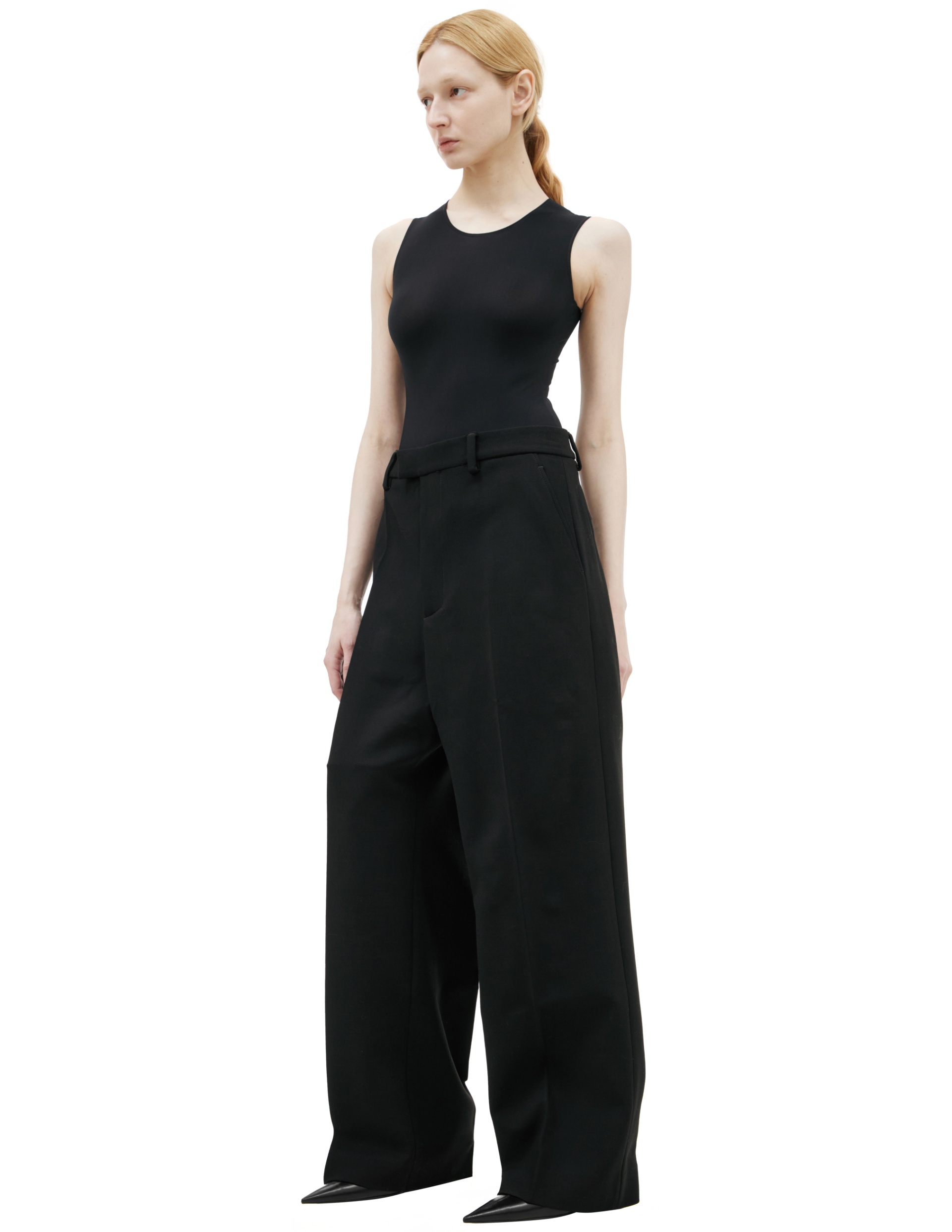 VETEMENTS Black trousers with arrows