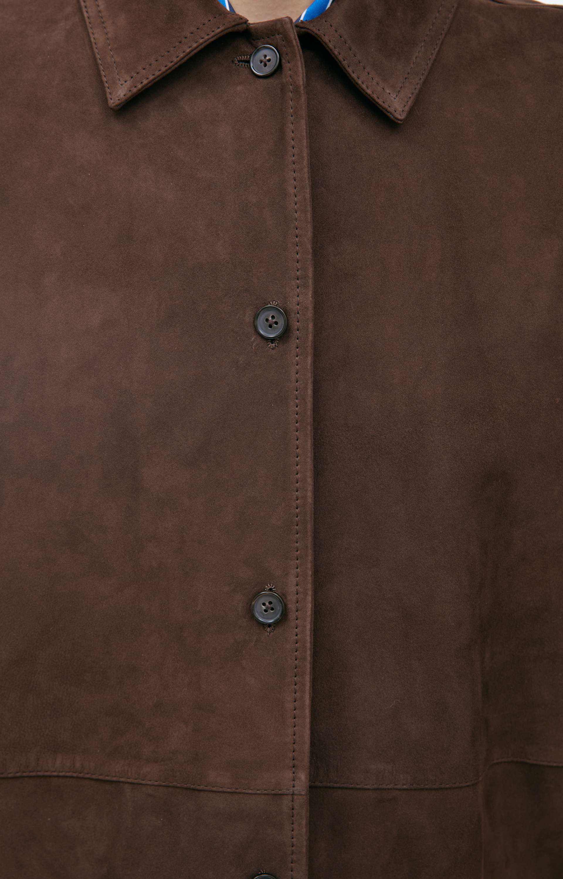 TOTEME Dark brown suede shirt