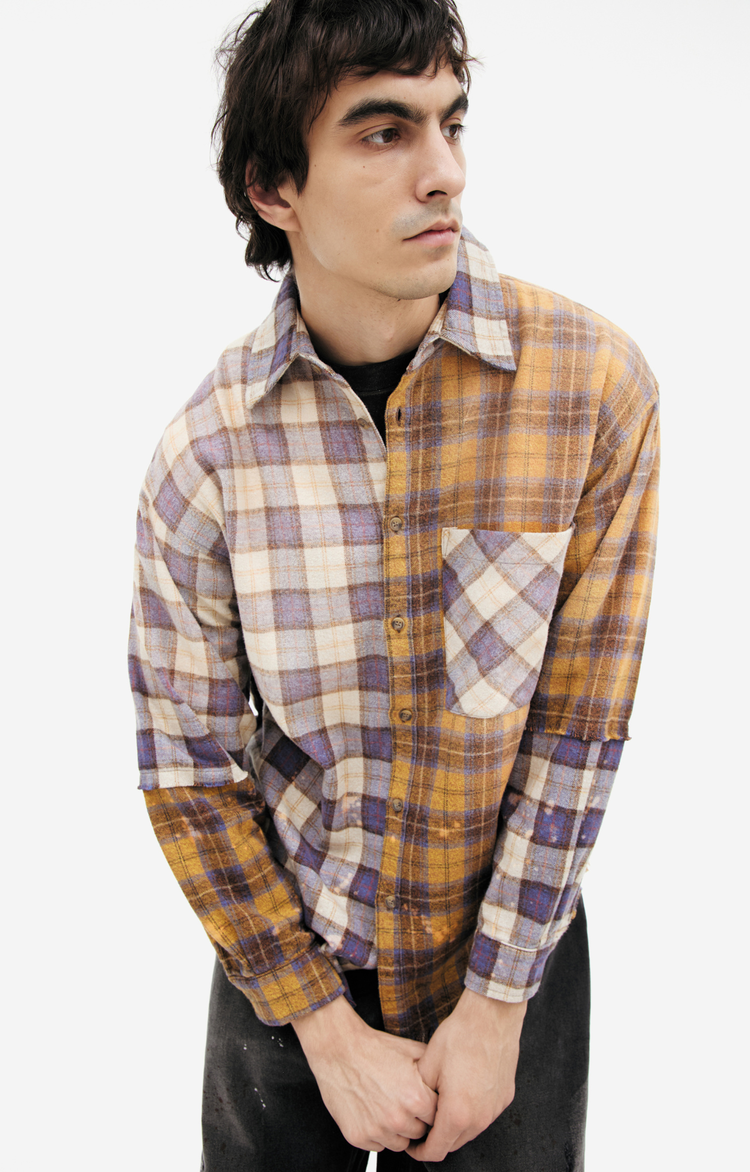 Satoshi Nakamoto Combined plaid shirt