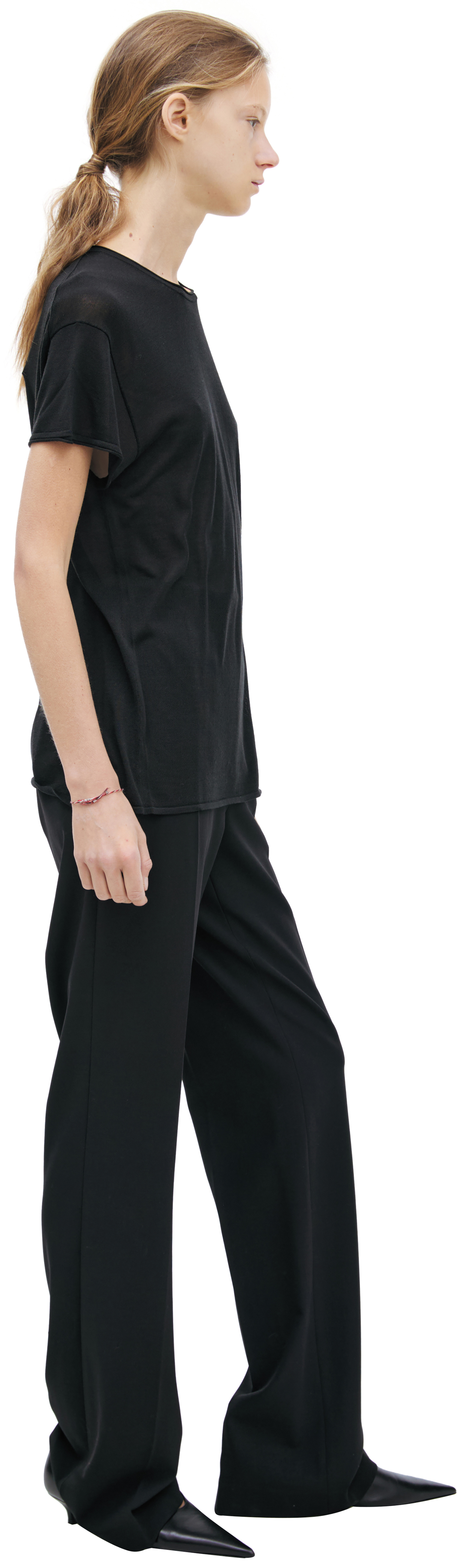 TOTEME Black silk T-shirt