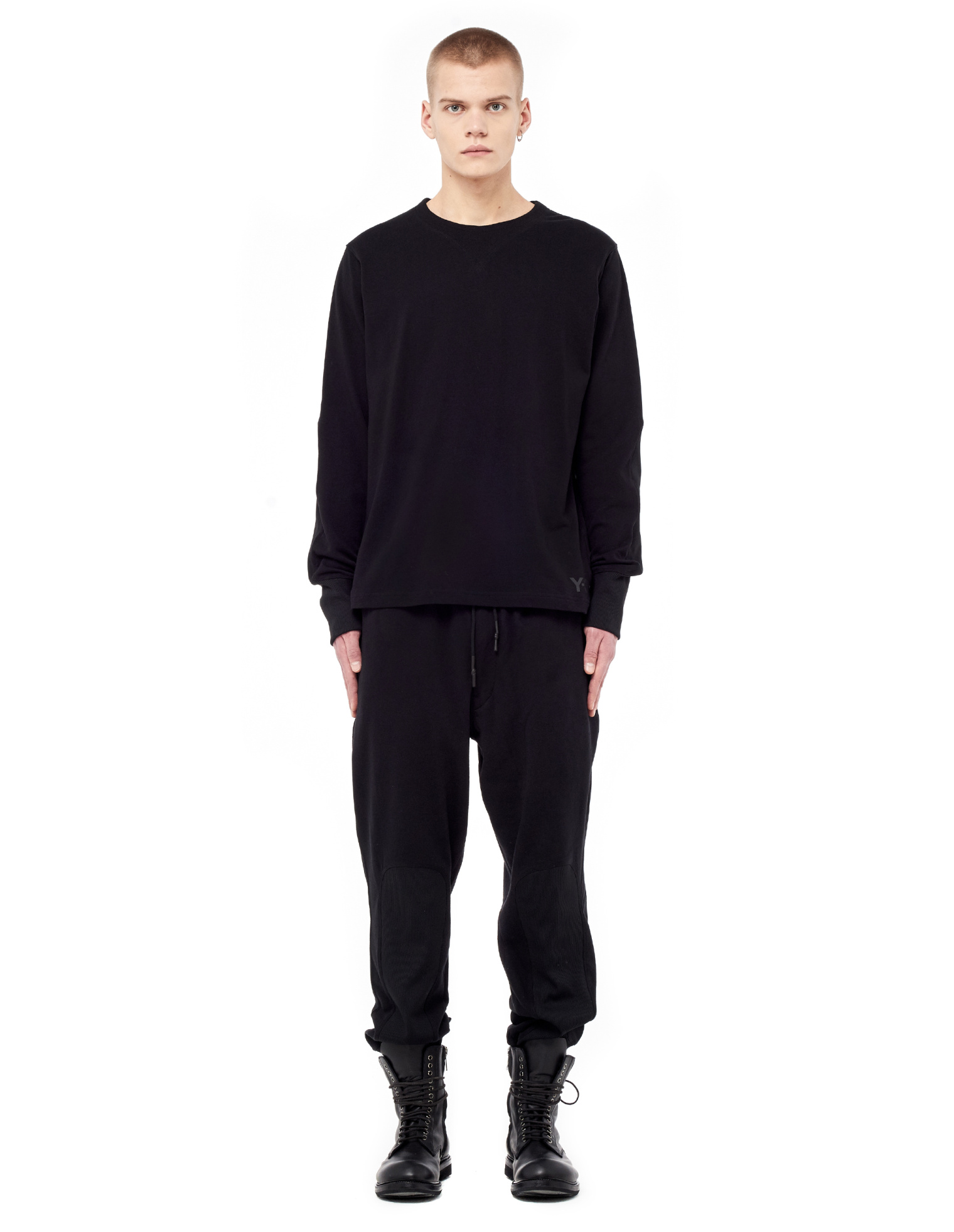 Y-3 Cotton elastic cuff long sleeve t-shirt