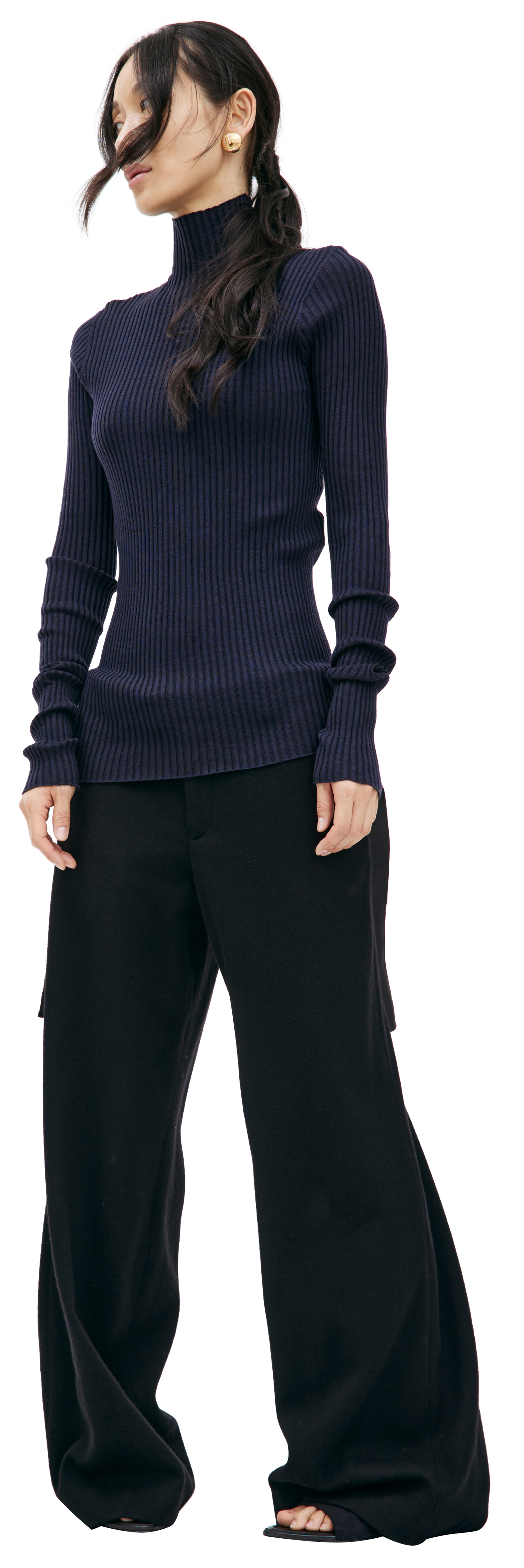 Jil Sander Long turtleneck in wool