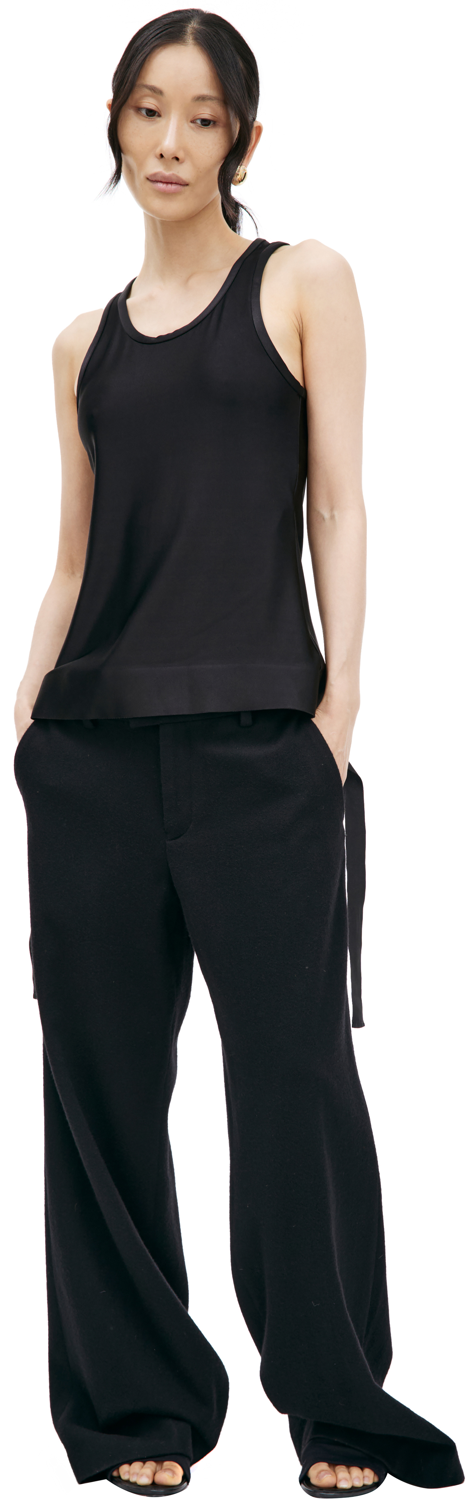 Jil Sander Black sleeveless top