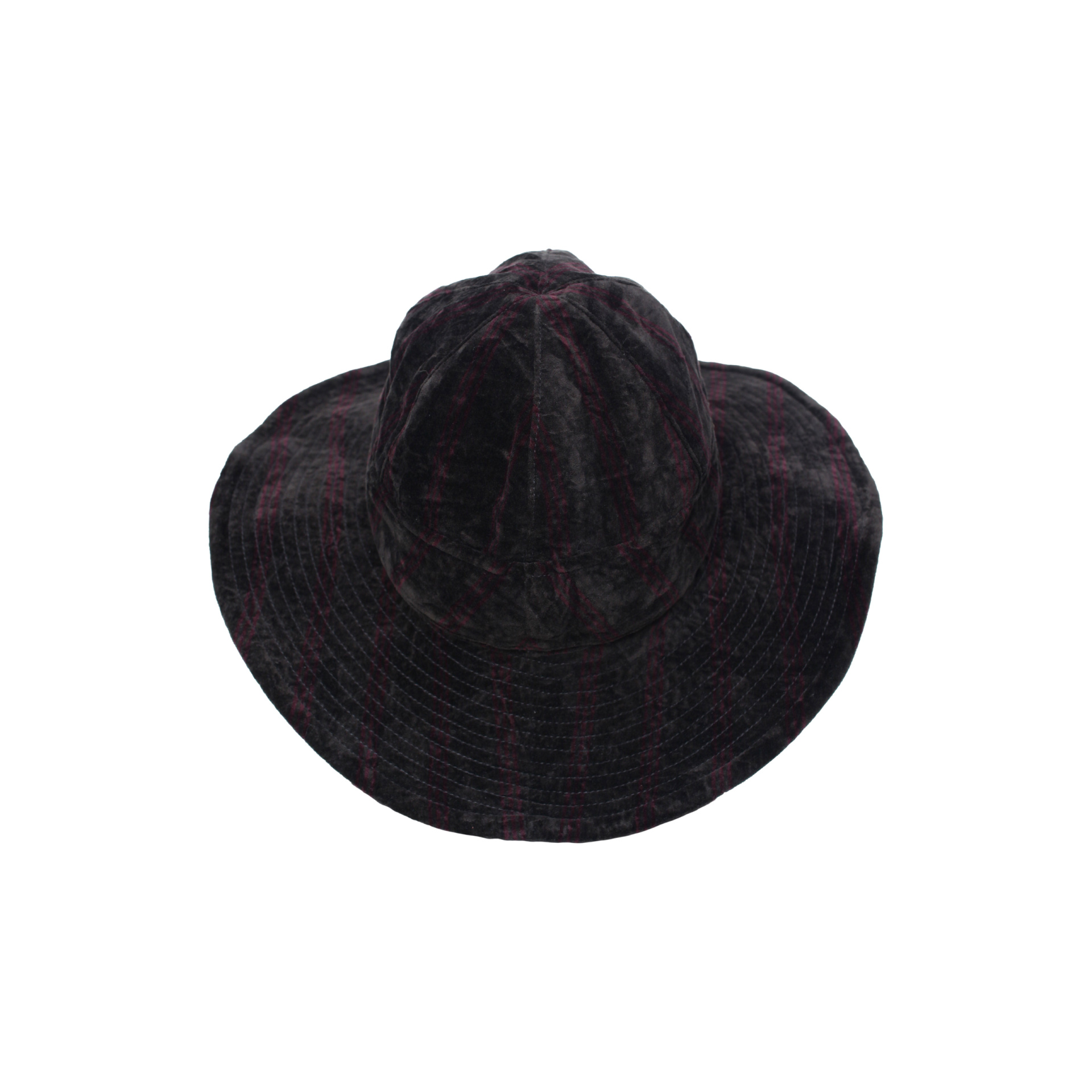Ziggy Chen Velvet hat with stripes