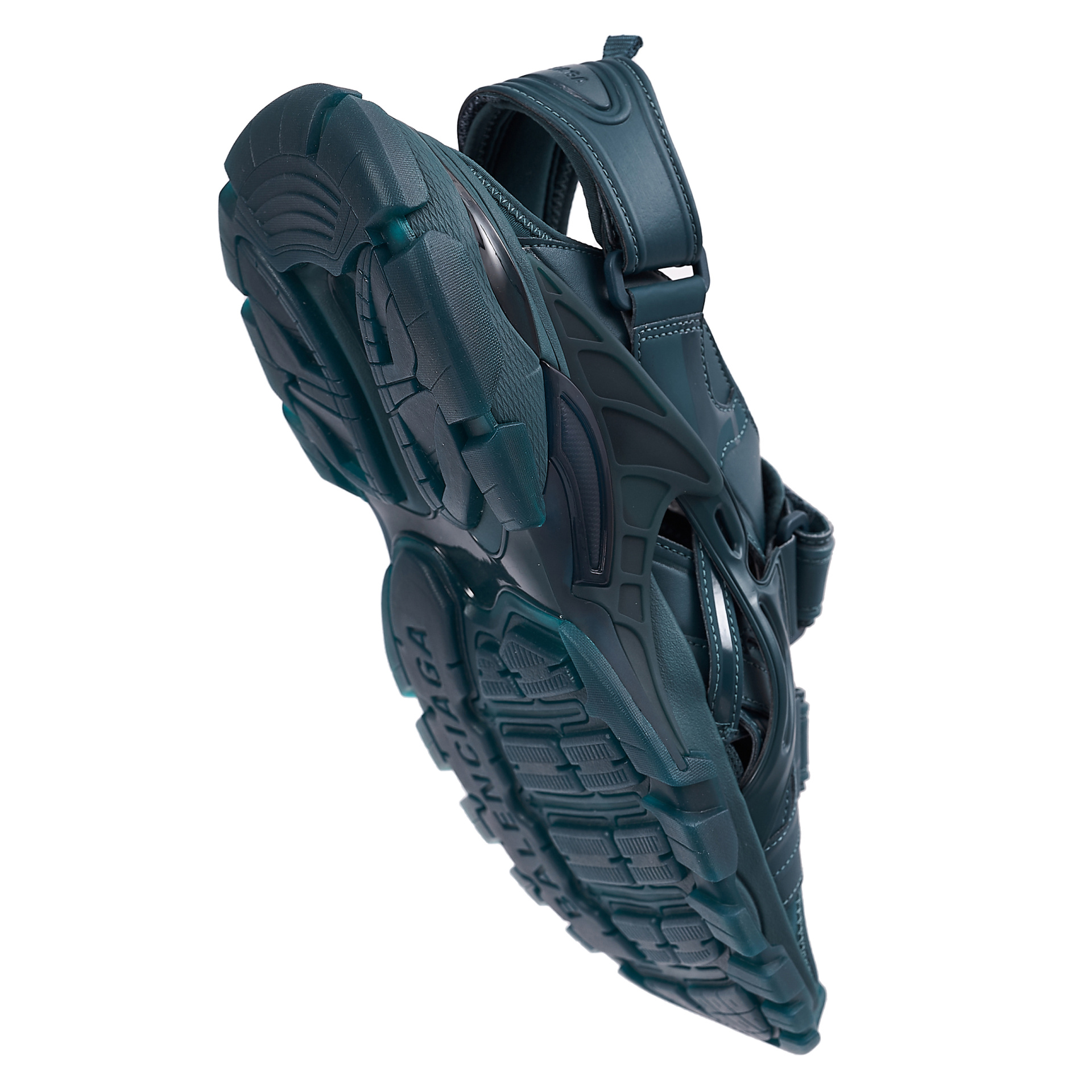 Balenciaga Dark Green Track Sandals