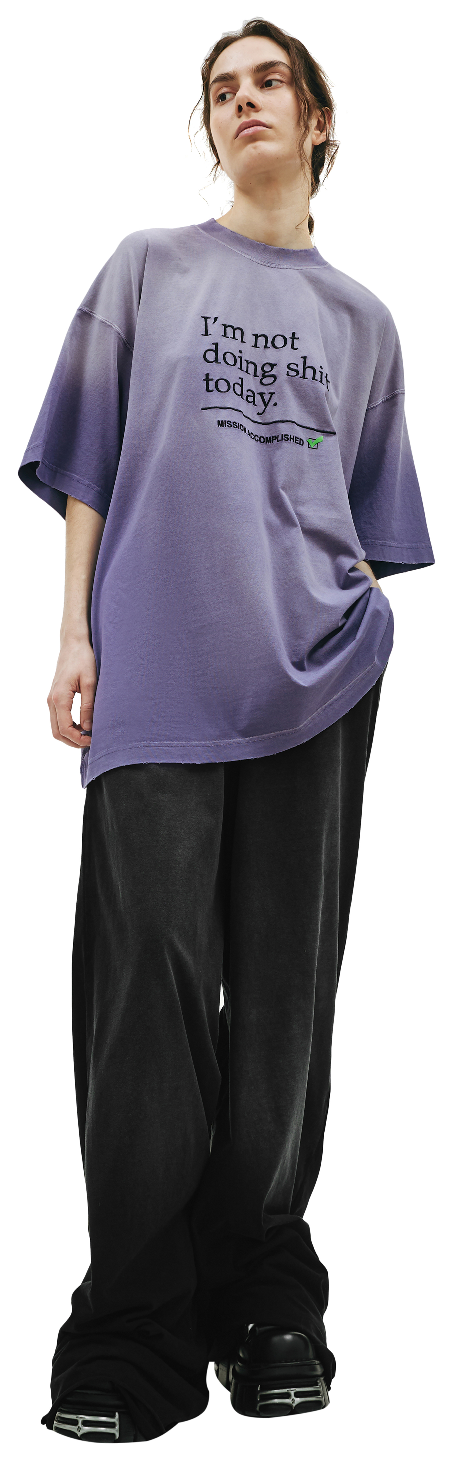 VETEMENTS Purple oversized t-shirt