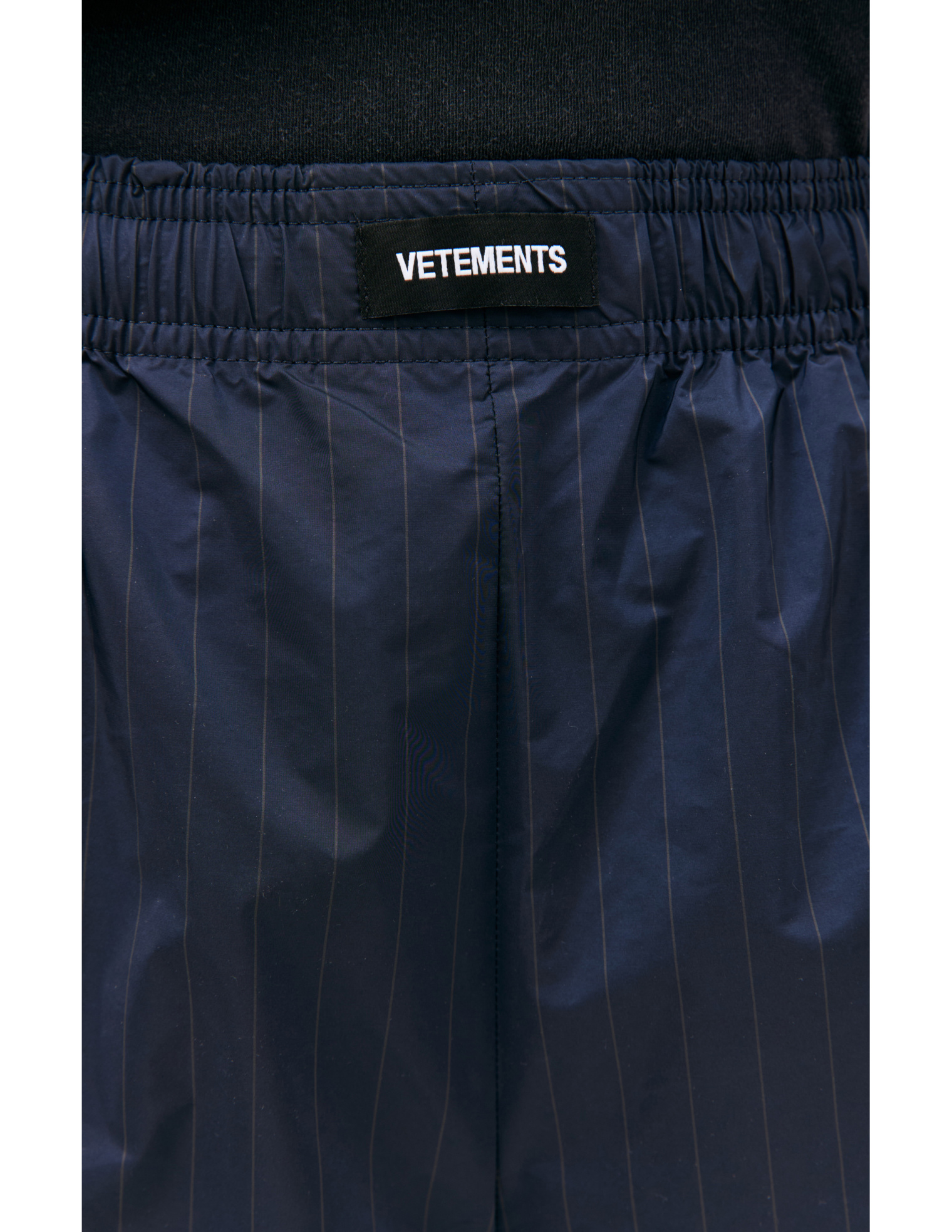 VETEMENTS Navy blue striped shorts