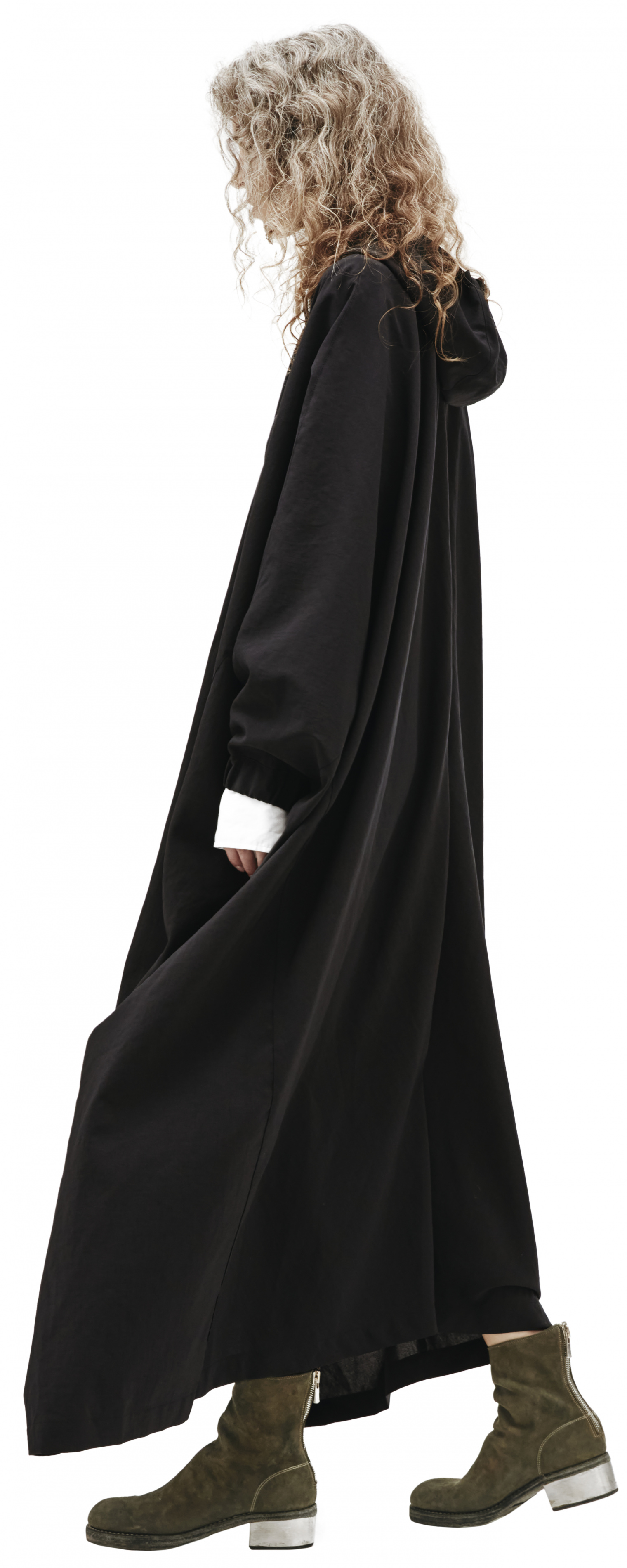Y\'s Black zipper cloak