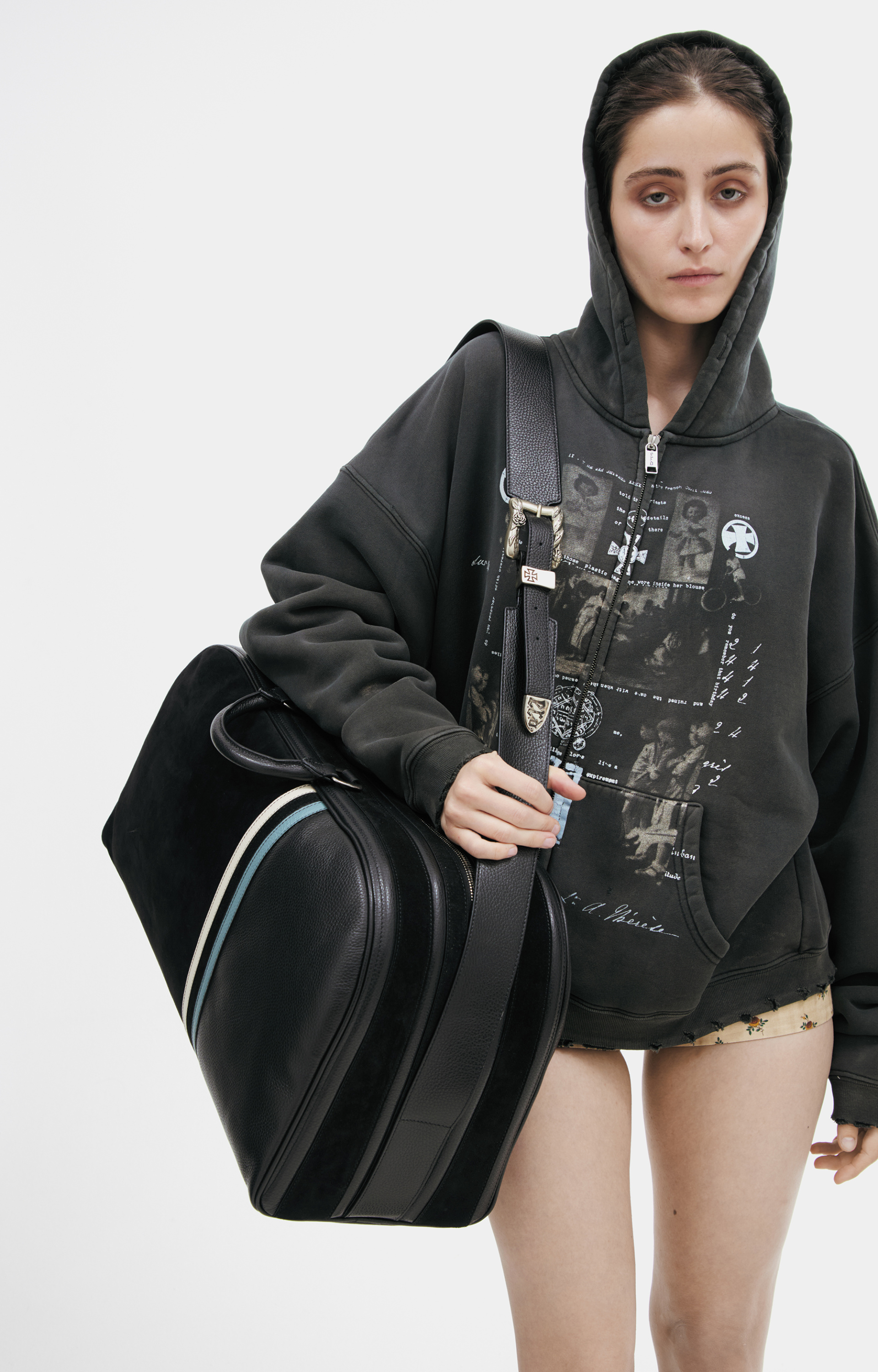 Enfants Riches Déprimés Dark grеy zip-up hoodie