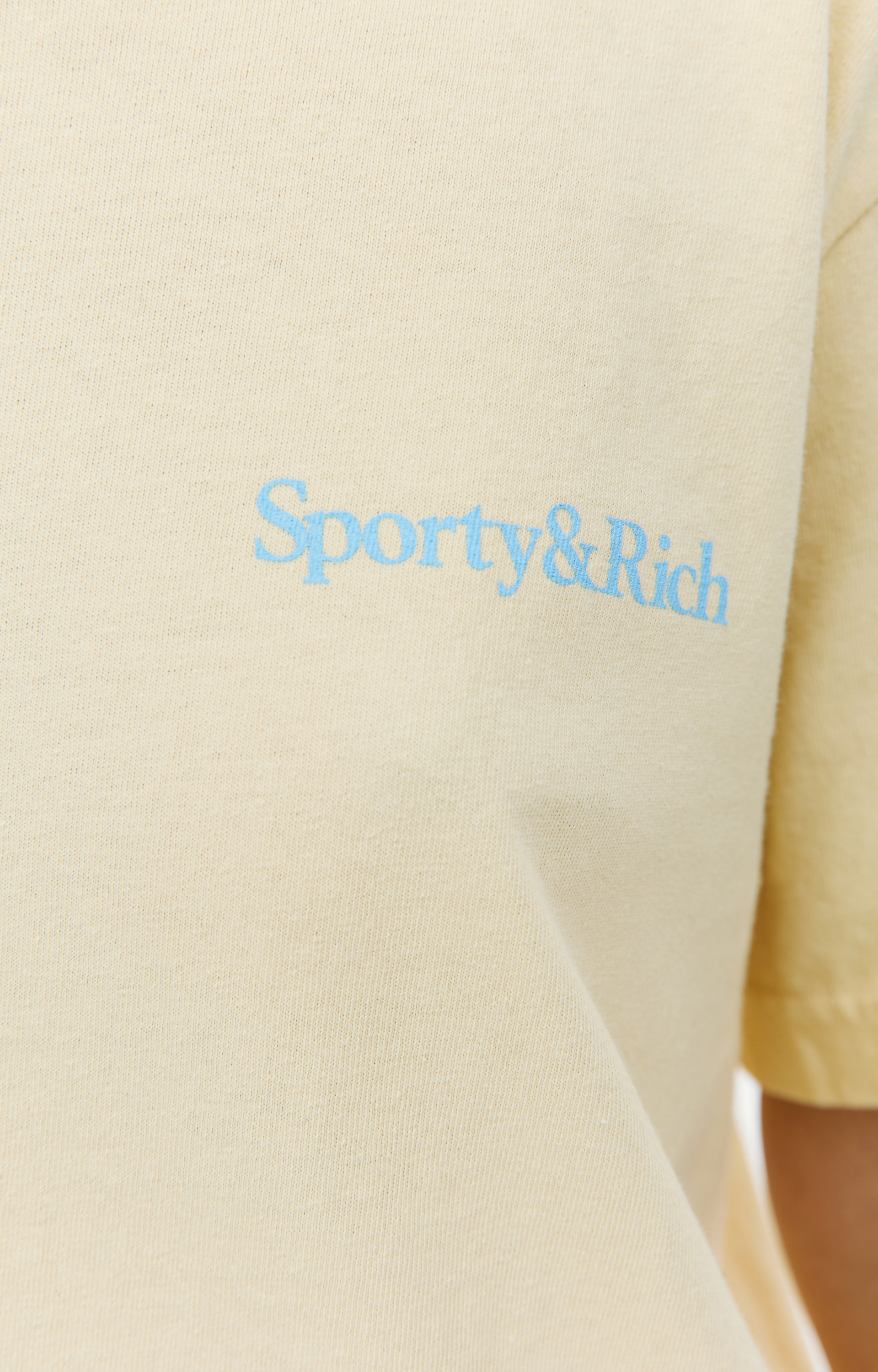 SPORTY & RICH Yellow \'Health Is Wealth\' t-shirt