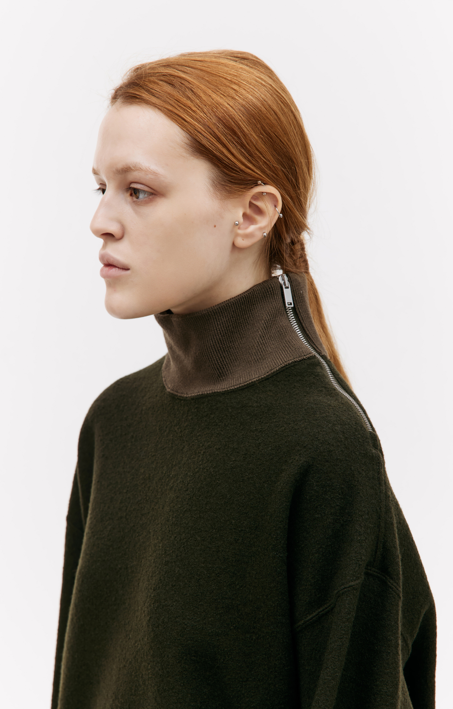 Jil Sander Combo sweater with zipper