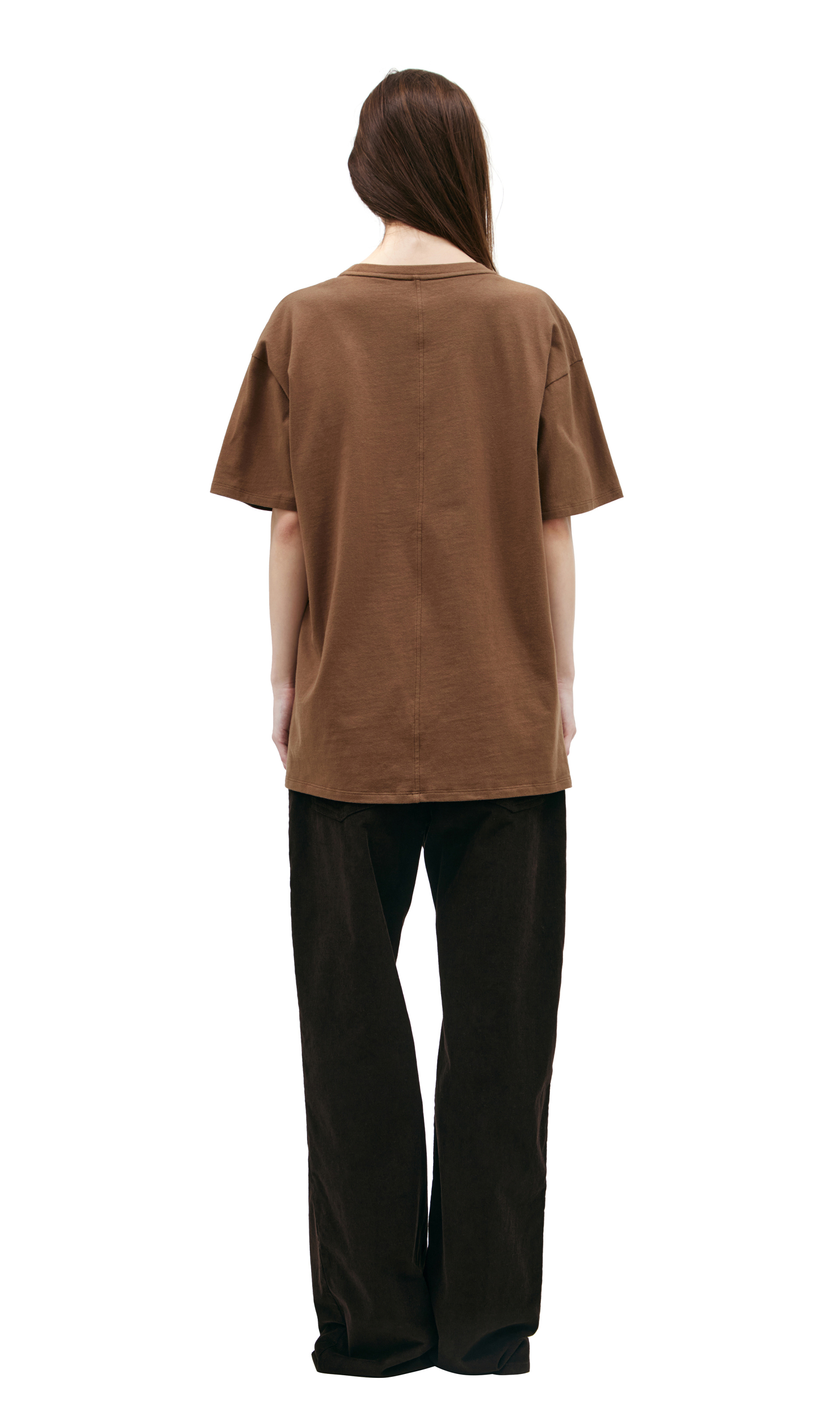 The Row Brown cotton T-shirt