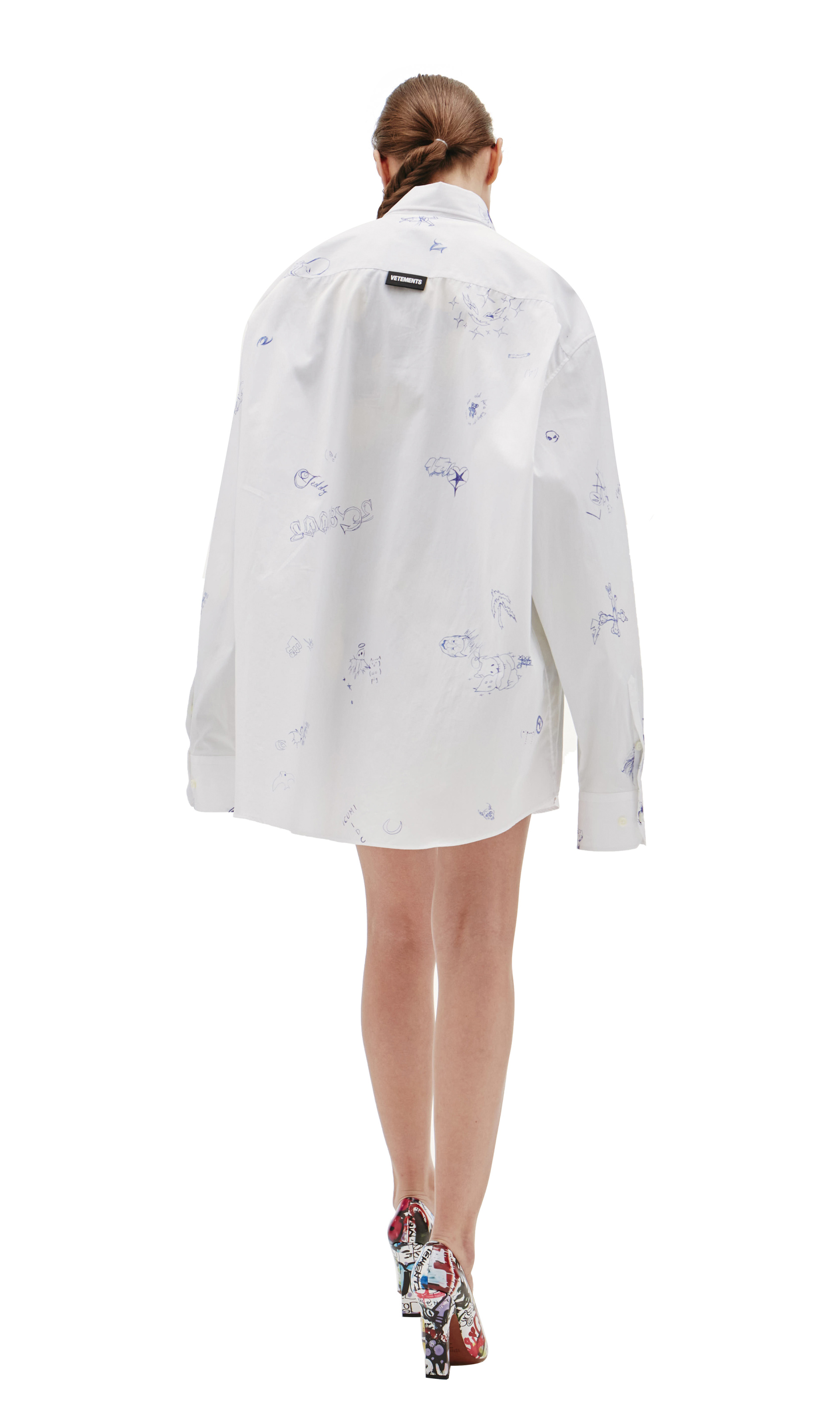 VETEMENTS Scribbled Cotton Shirt