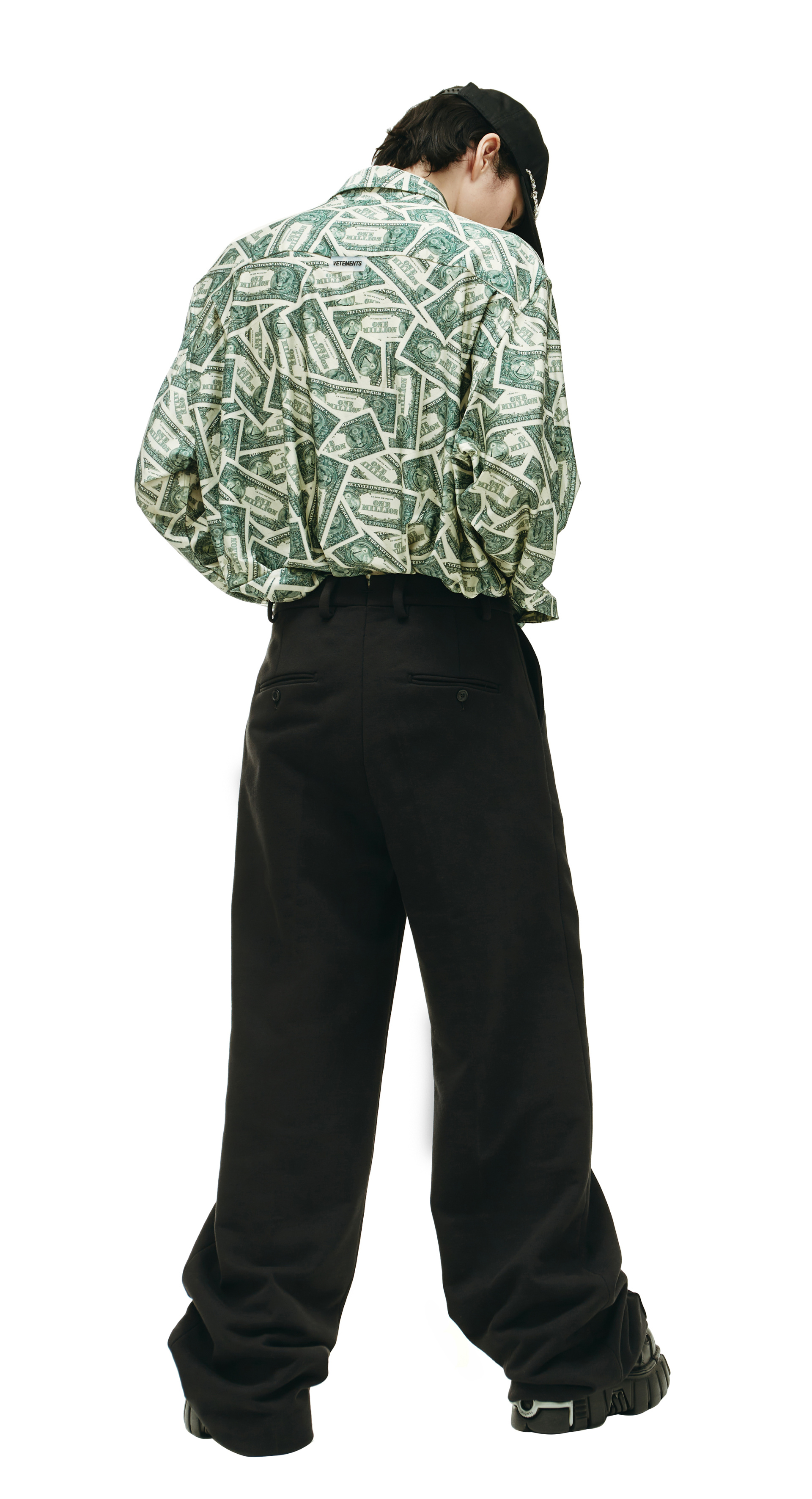 VETEMENTS Black straight-leg trousers