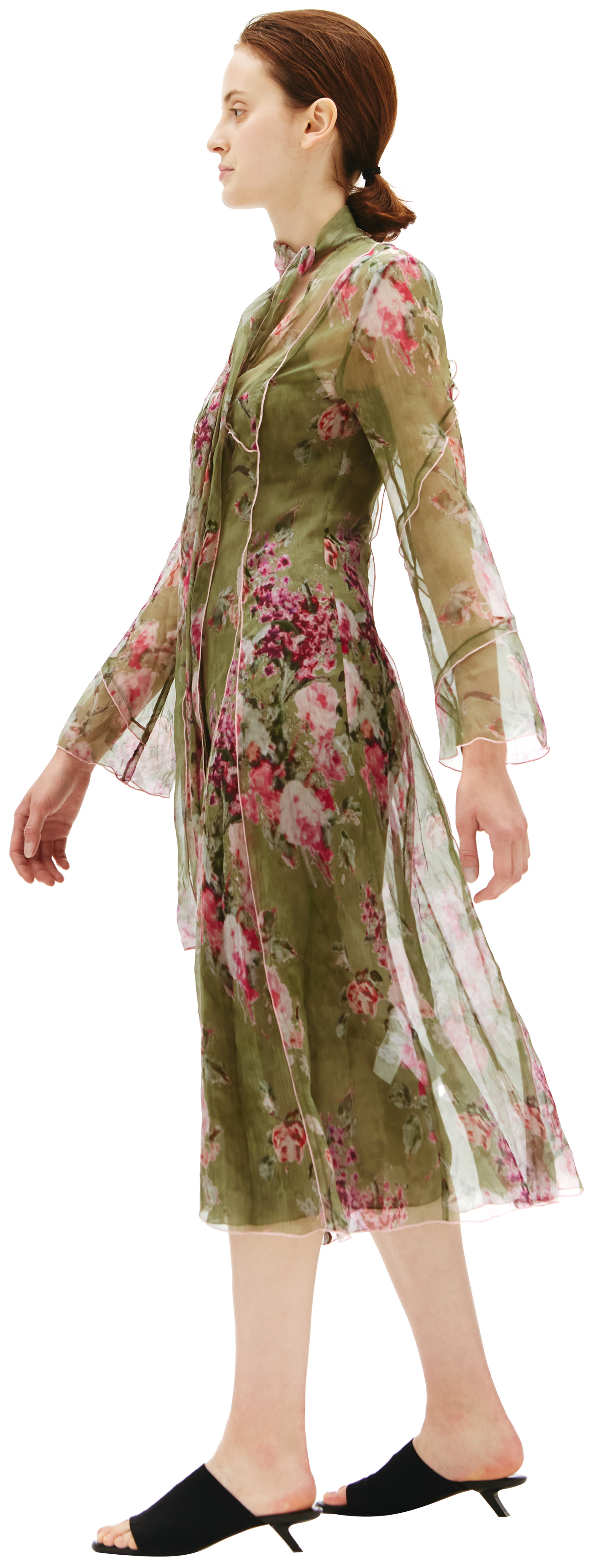 Blumarine Floral Print Midi Dress