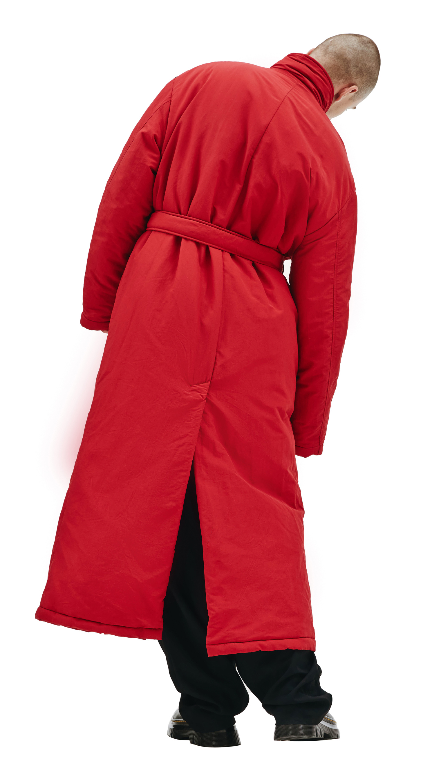 Balenciaga Long Down Coat In A Vintage Athletic Style